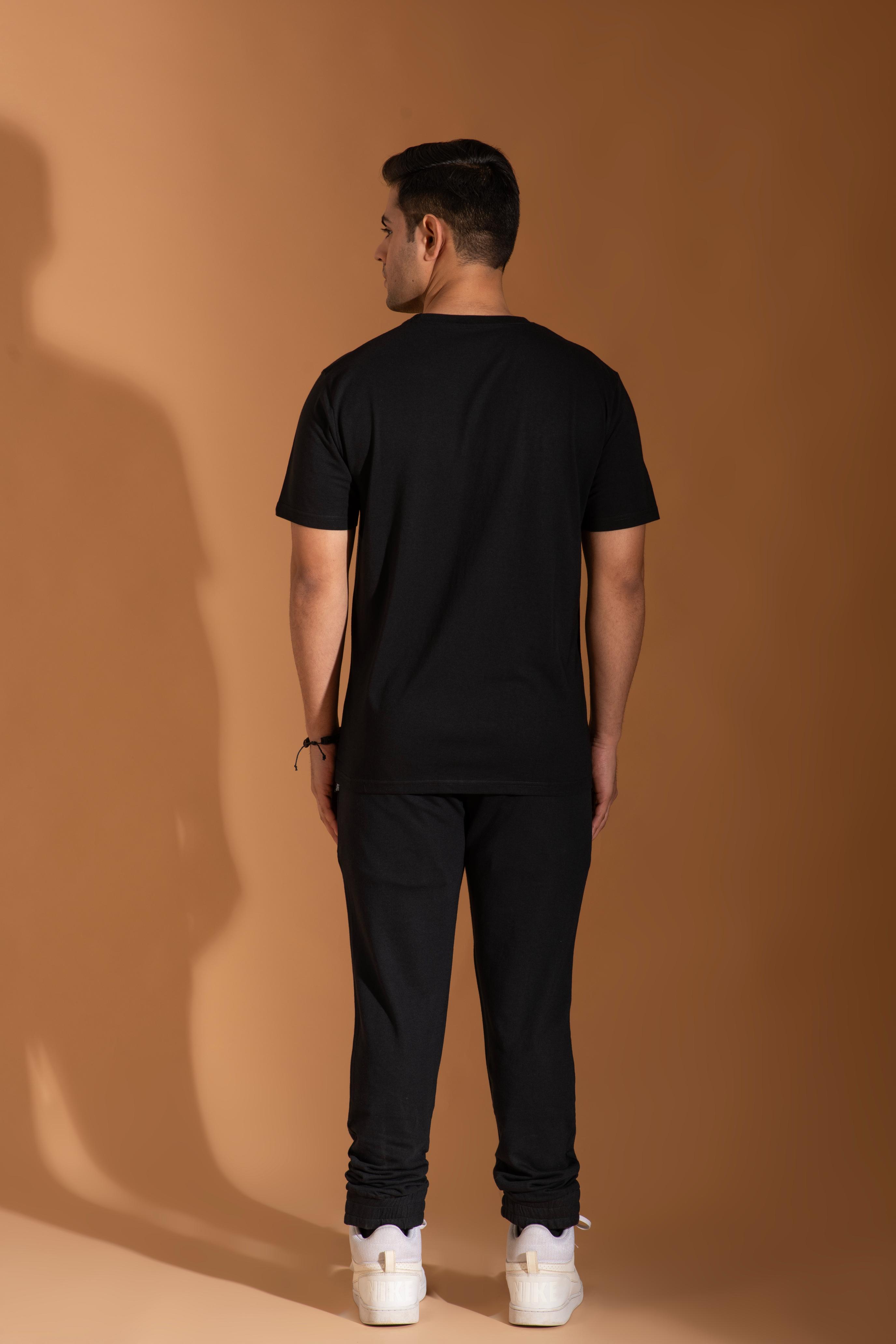 Bambians Men Tracks Co-ords-Black