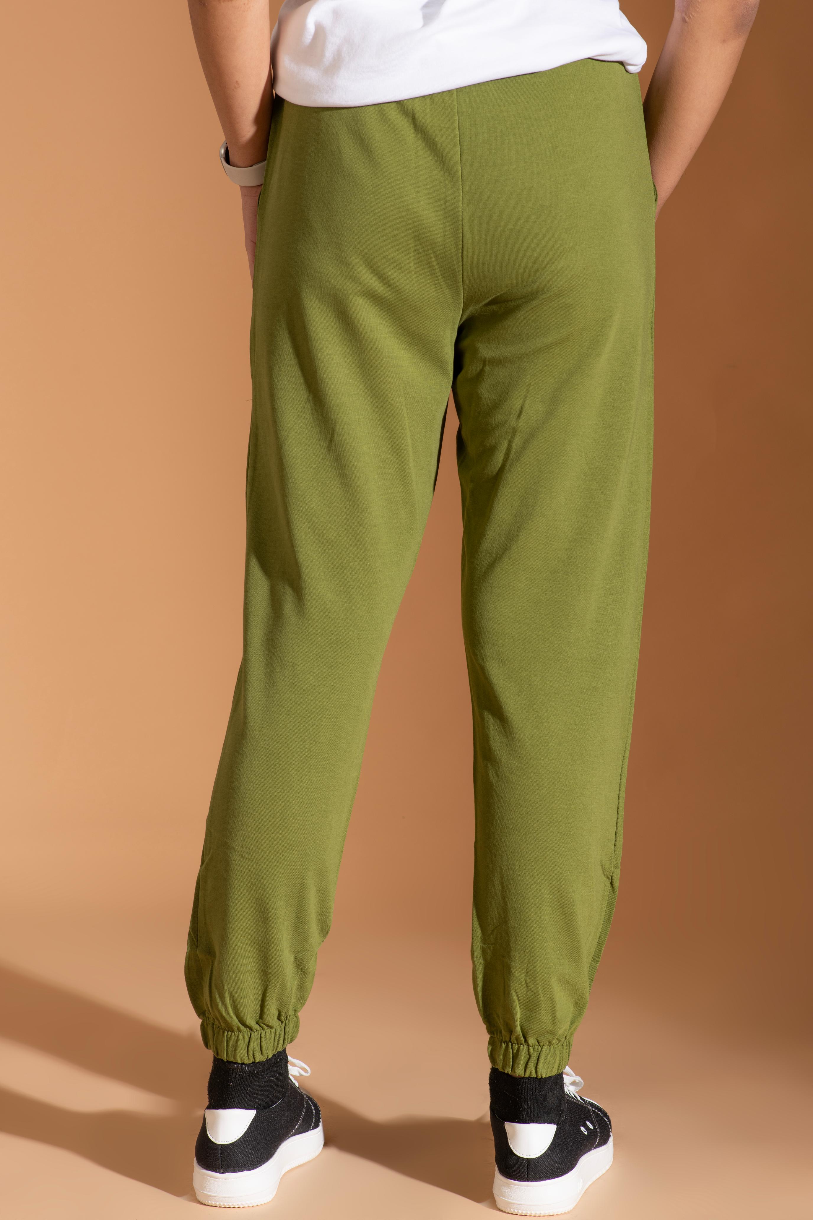 Bambians Women Track Pants-Green