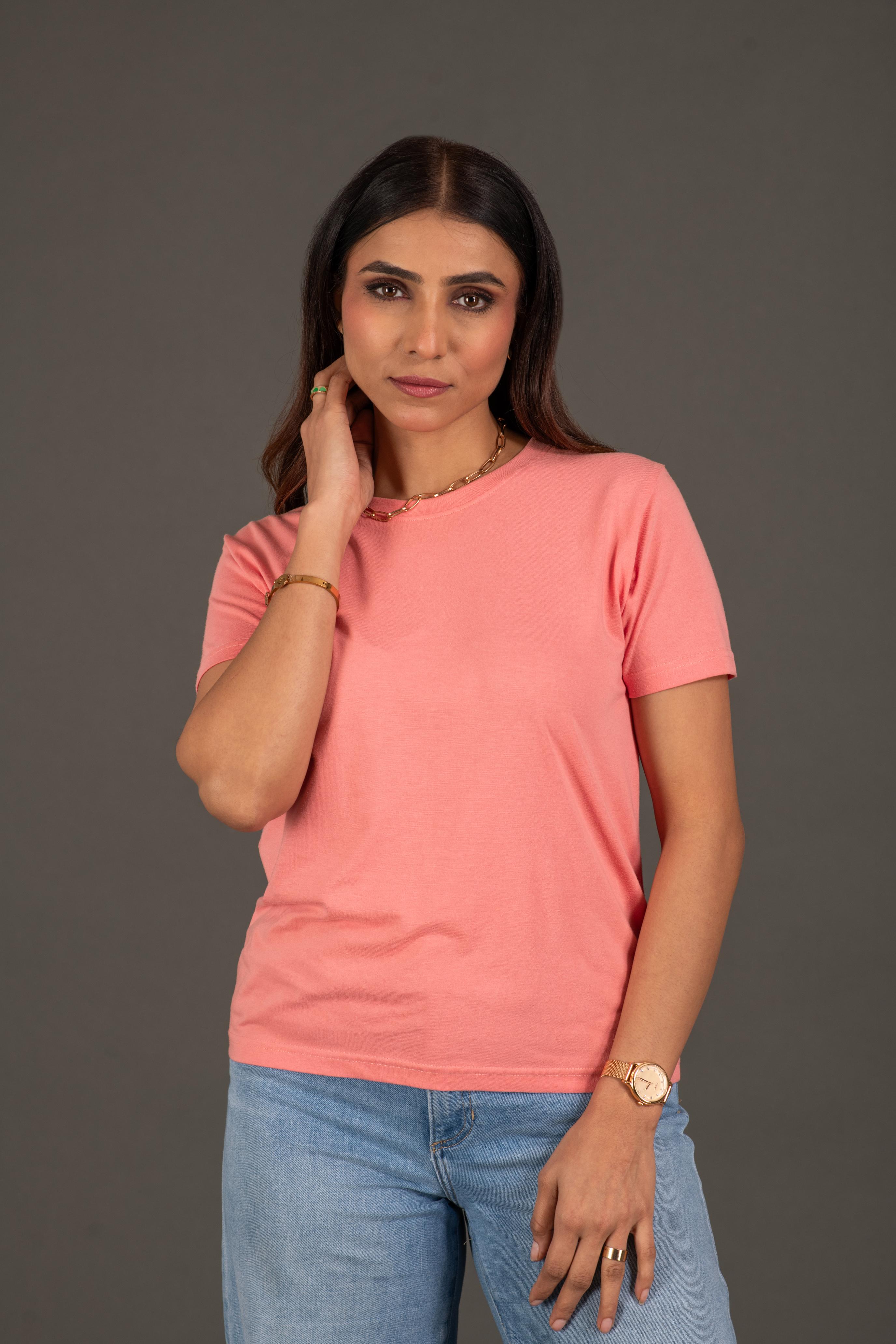 Bambians Women Round Tee-Pink