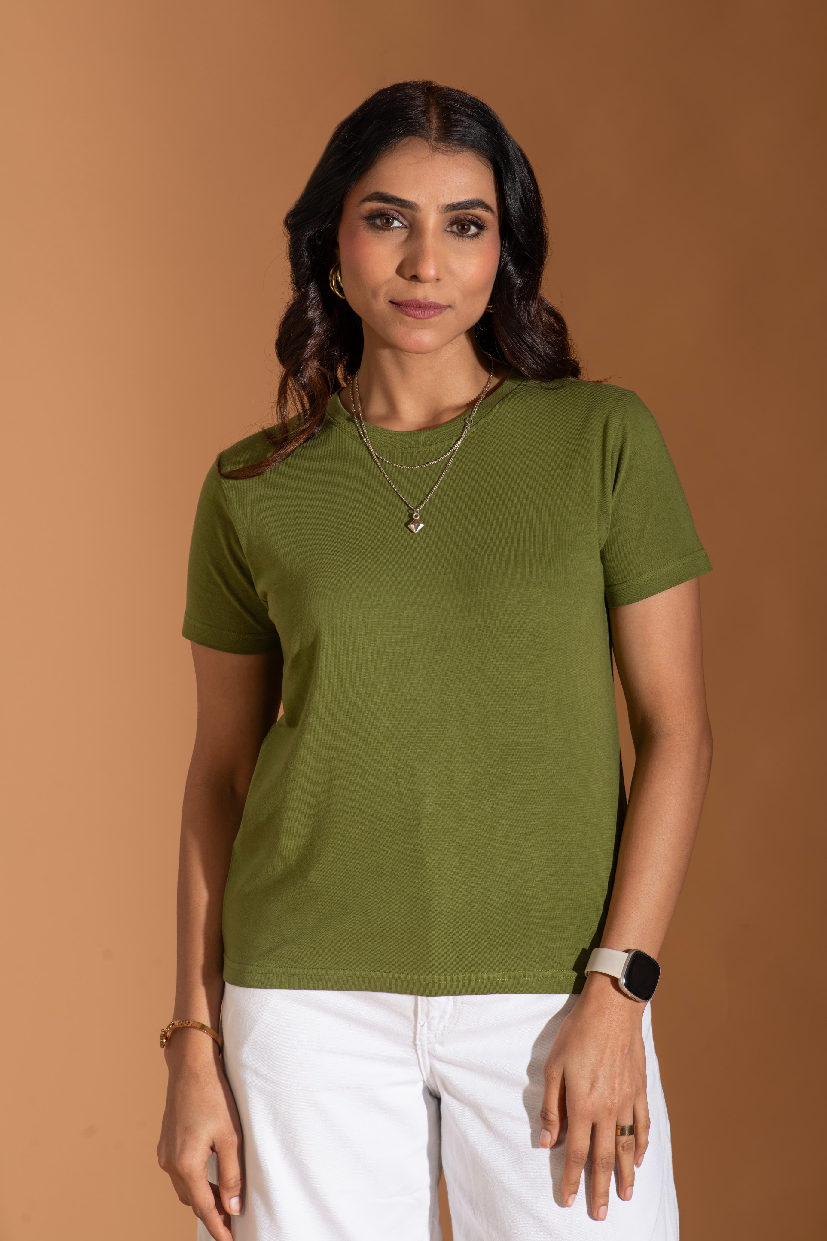 Bambians Women Round Tee-Green