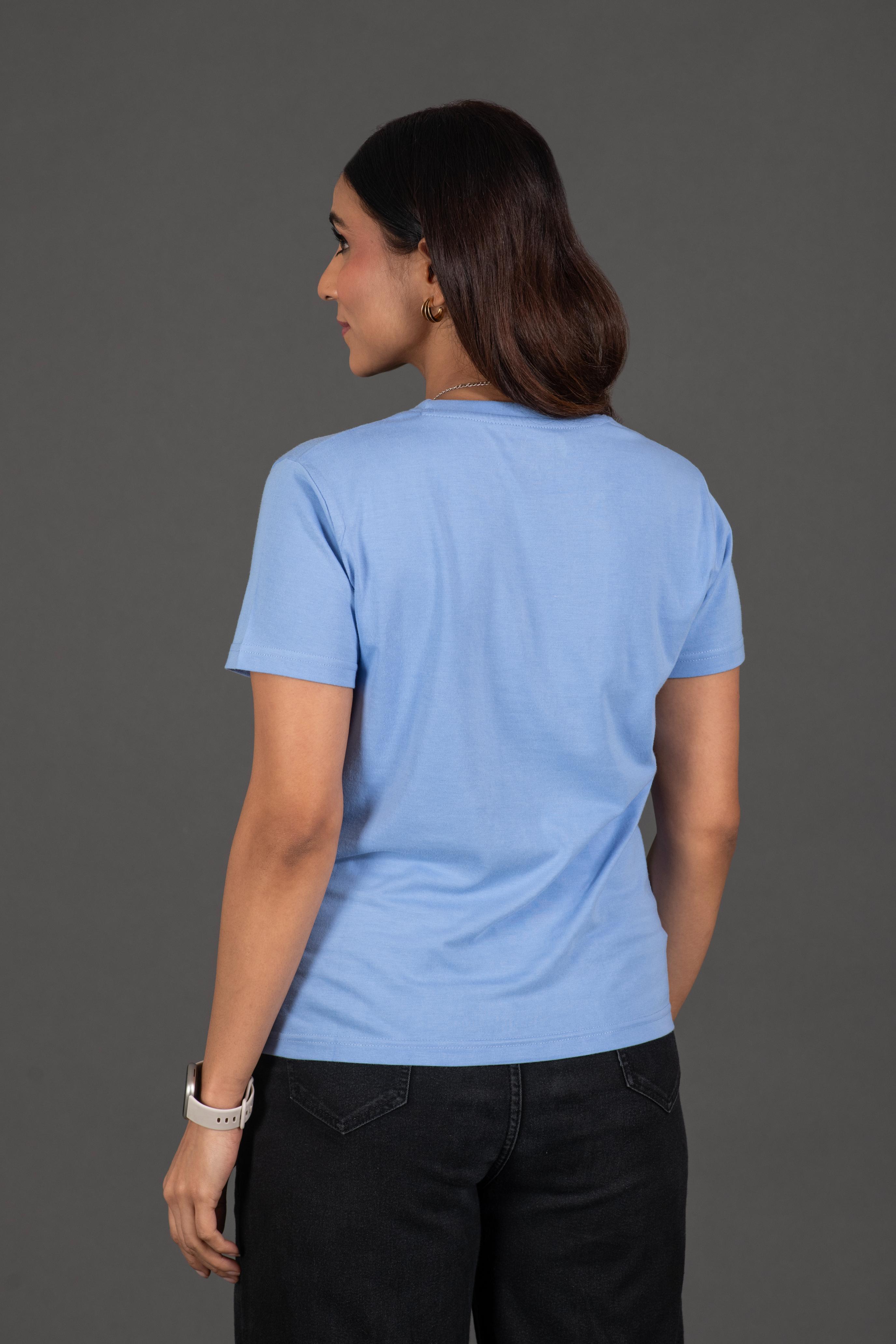 Bambians Women Round Tee-Blue