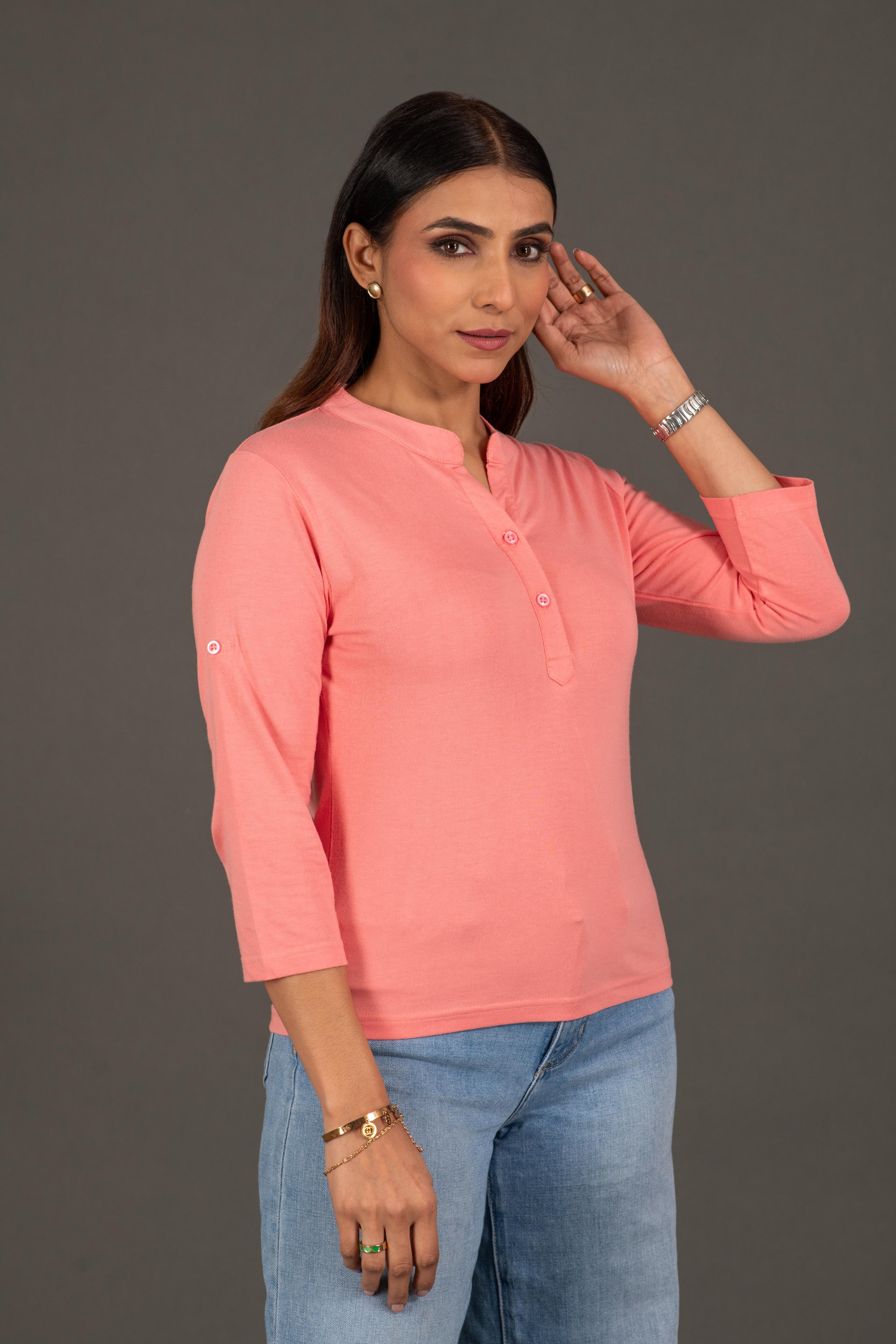 Bambians Women Chic Top-Pink