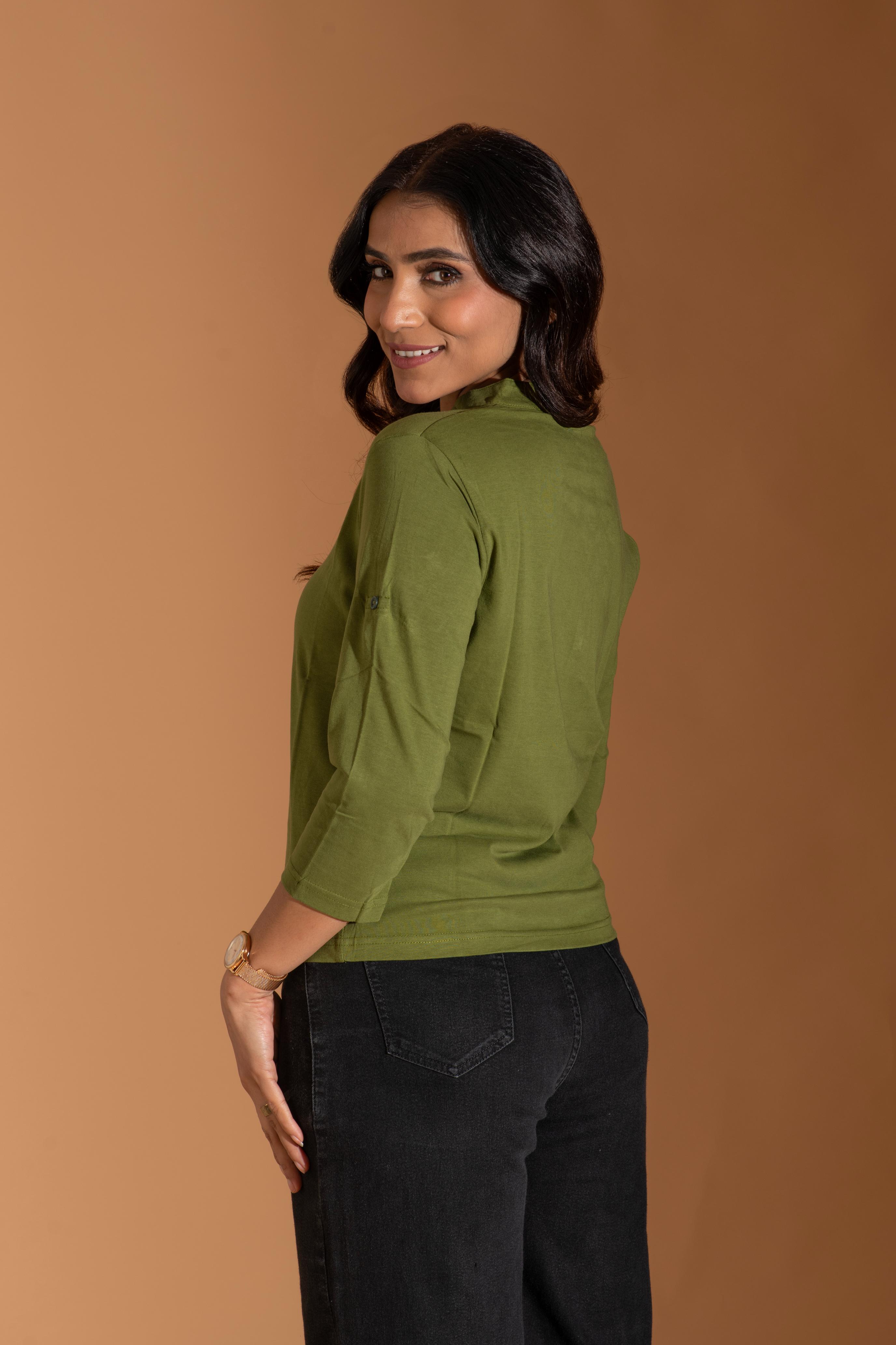 Bambians Women Chic Top-Green