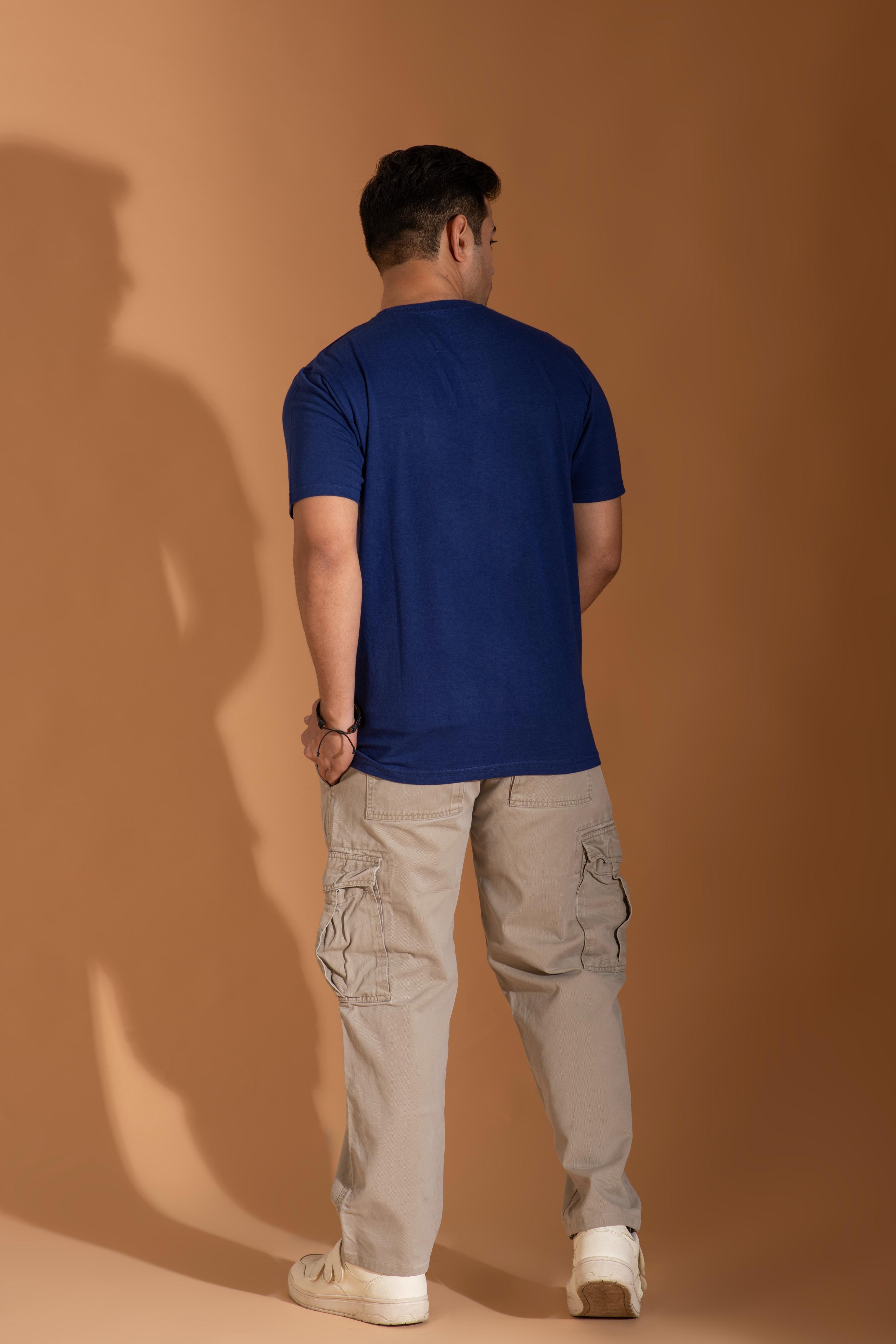 Bambians Men Round Tee-NavyBlue