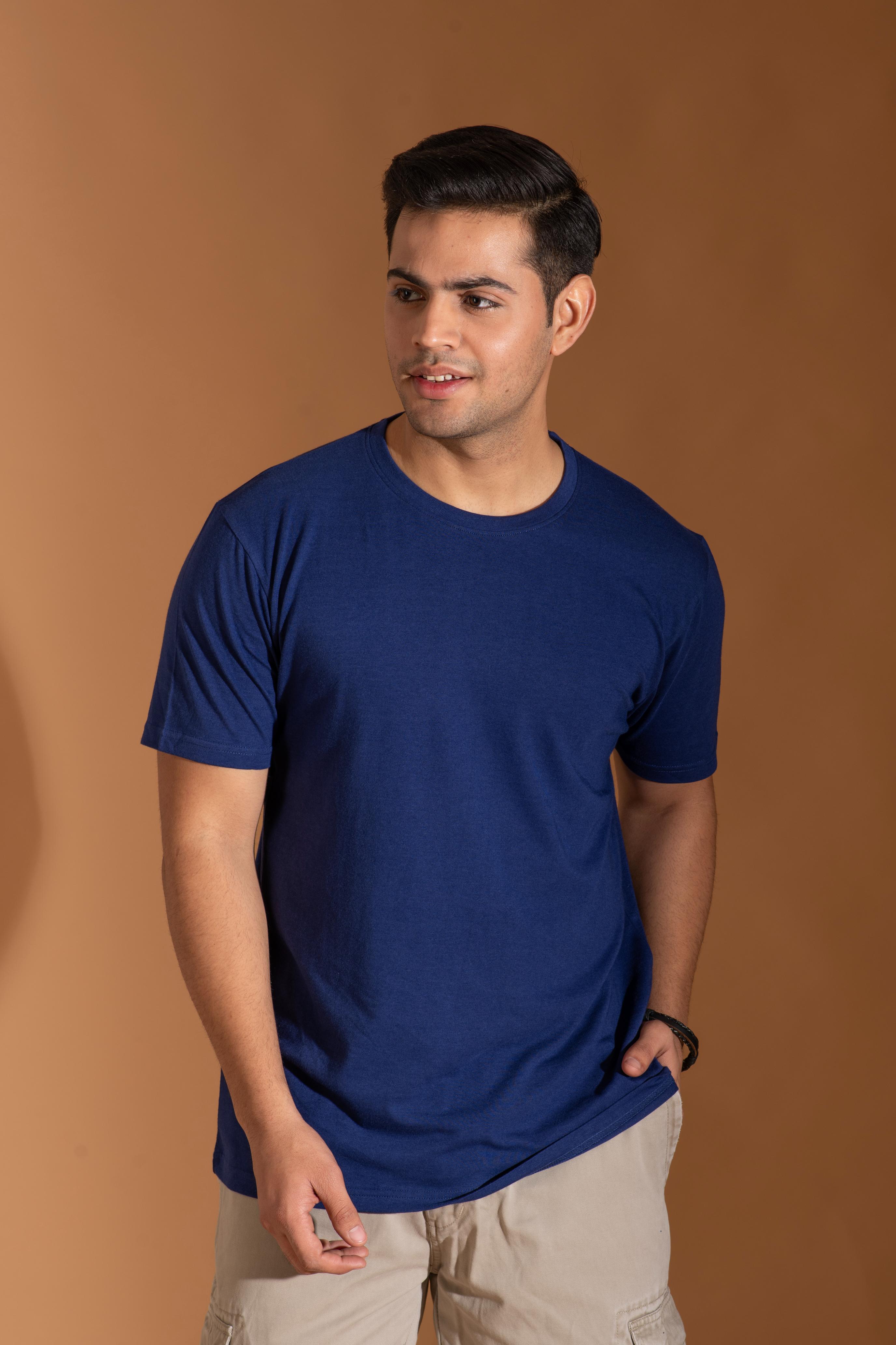 Bambians Men Round Tee-NavyBlue