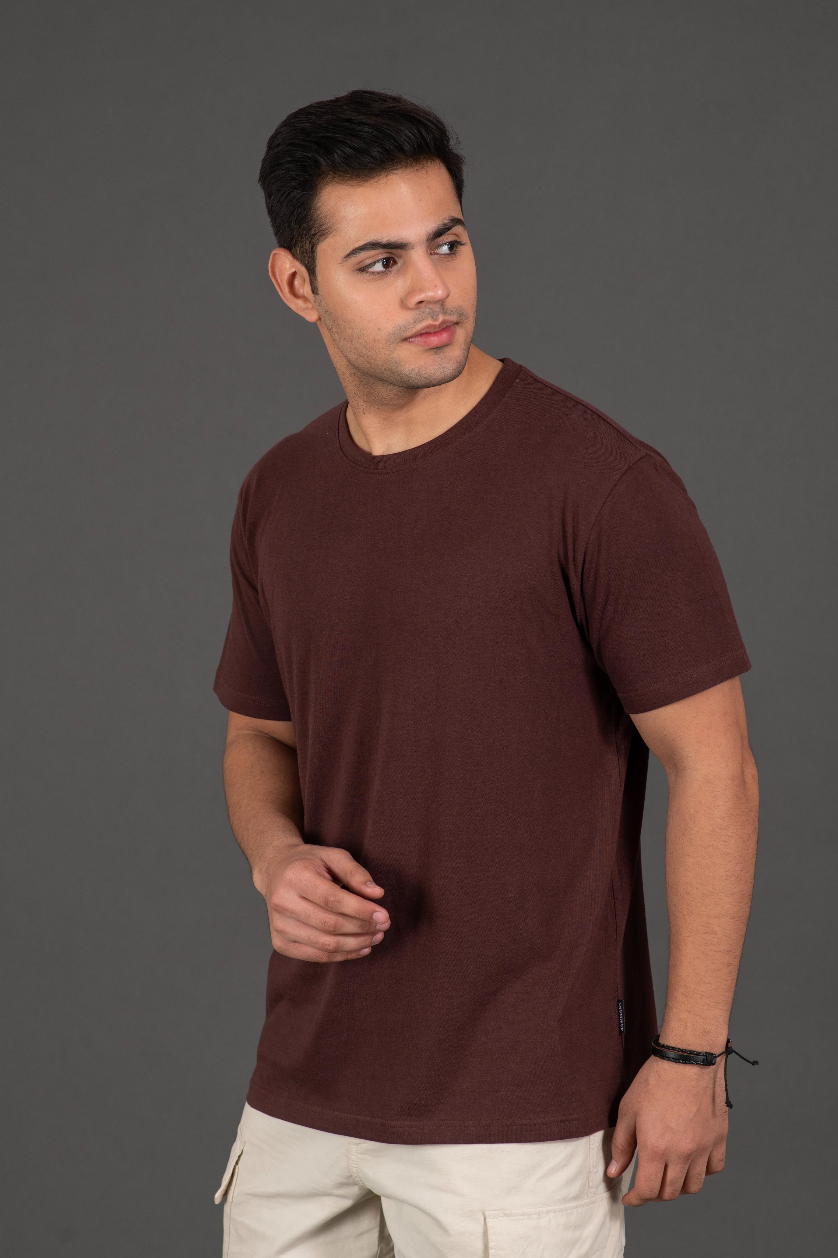 Bambians Men Round Tee-Brown