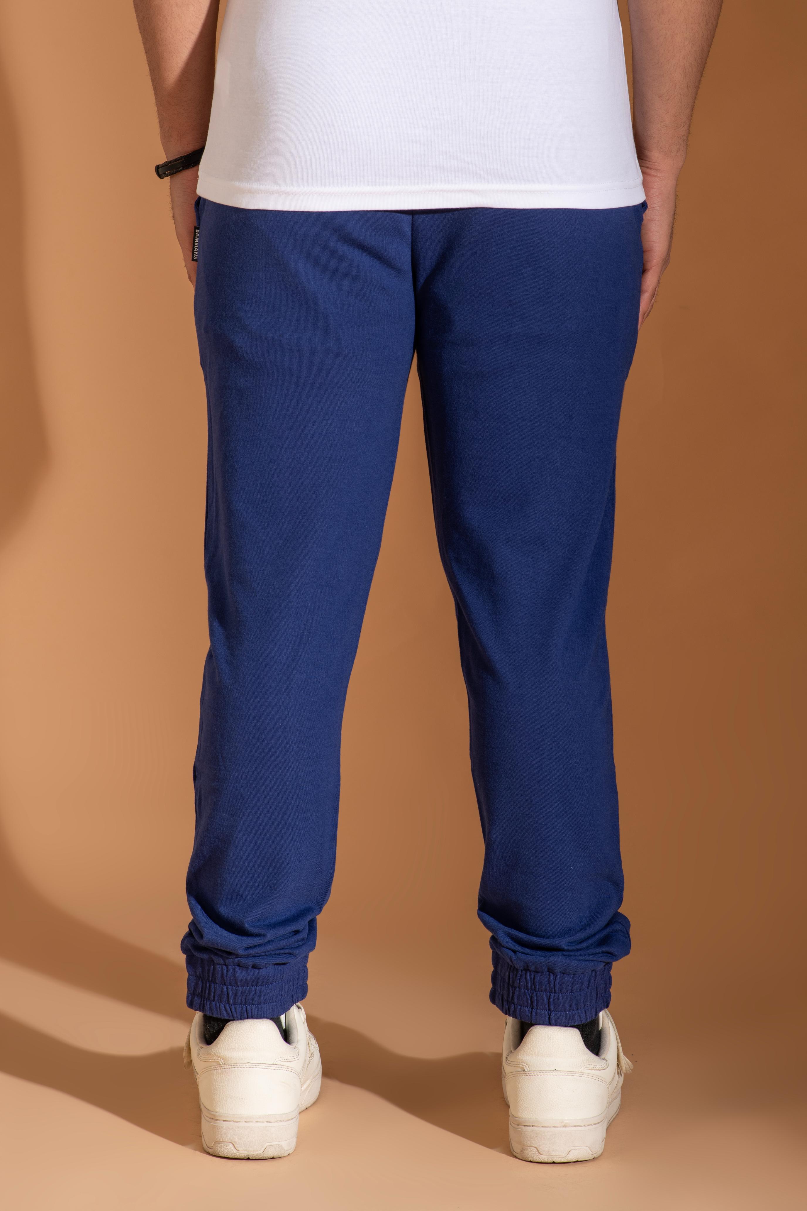 Bambians Men Track Pants-NavyBlue