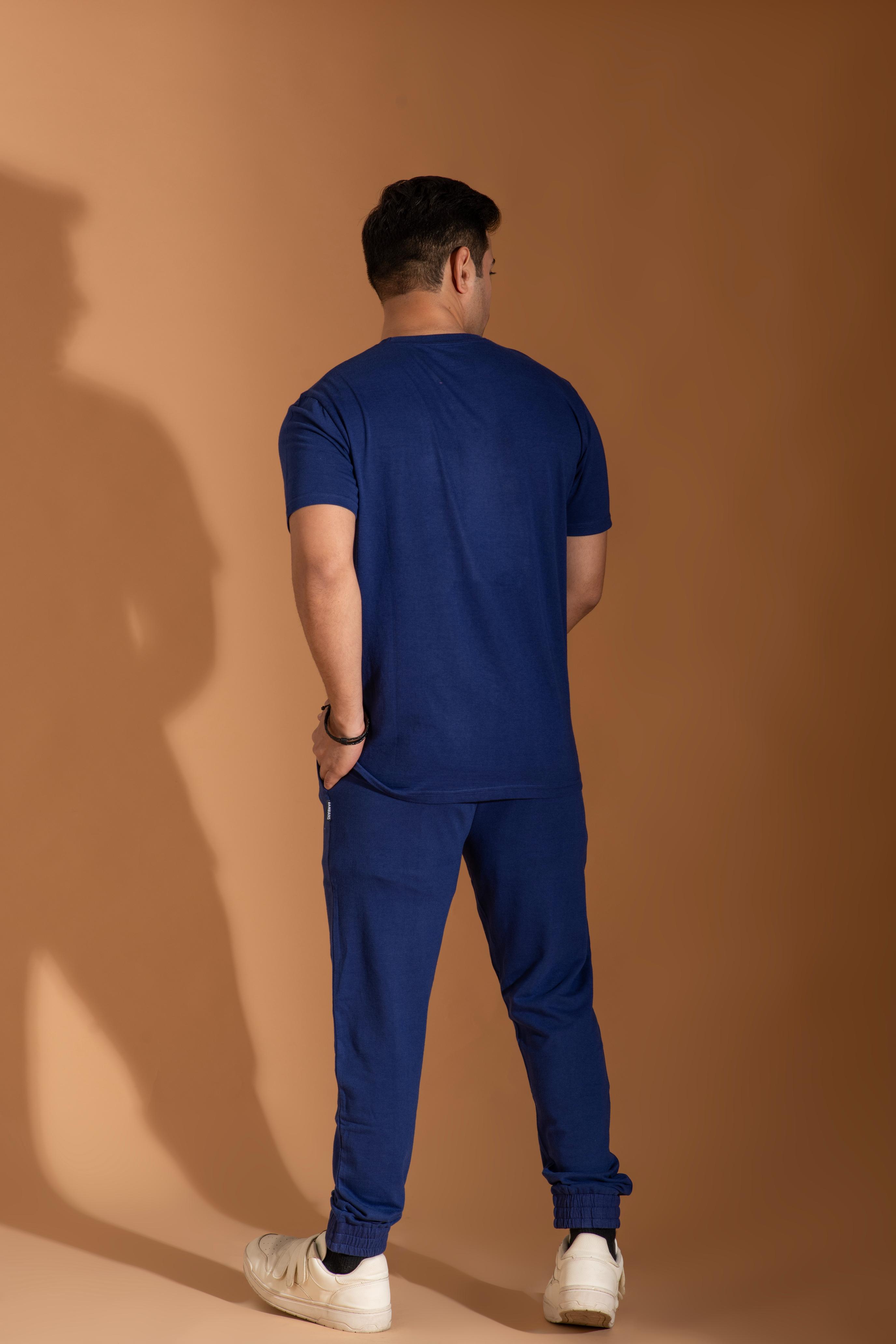 Bambians Men Tracks Co-ords-NavyBlue