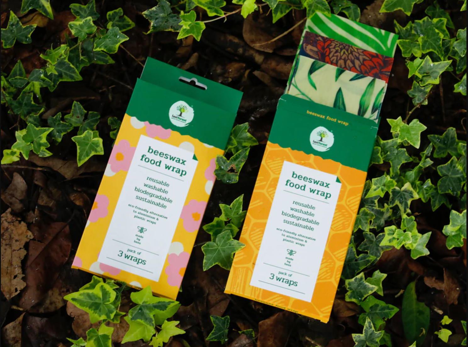 Last Forest Beeswax Food Wrap, Set of 3