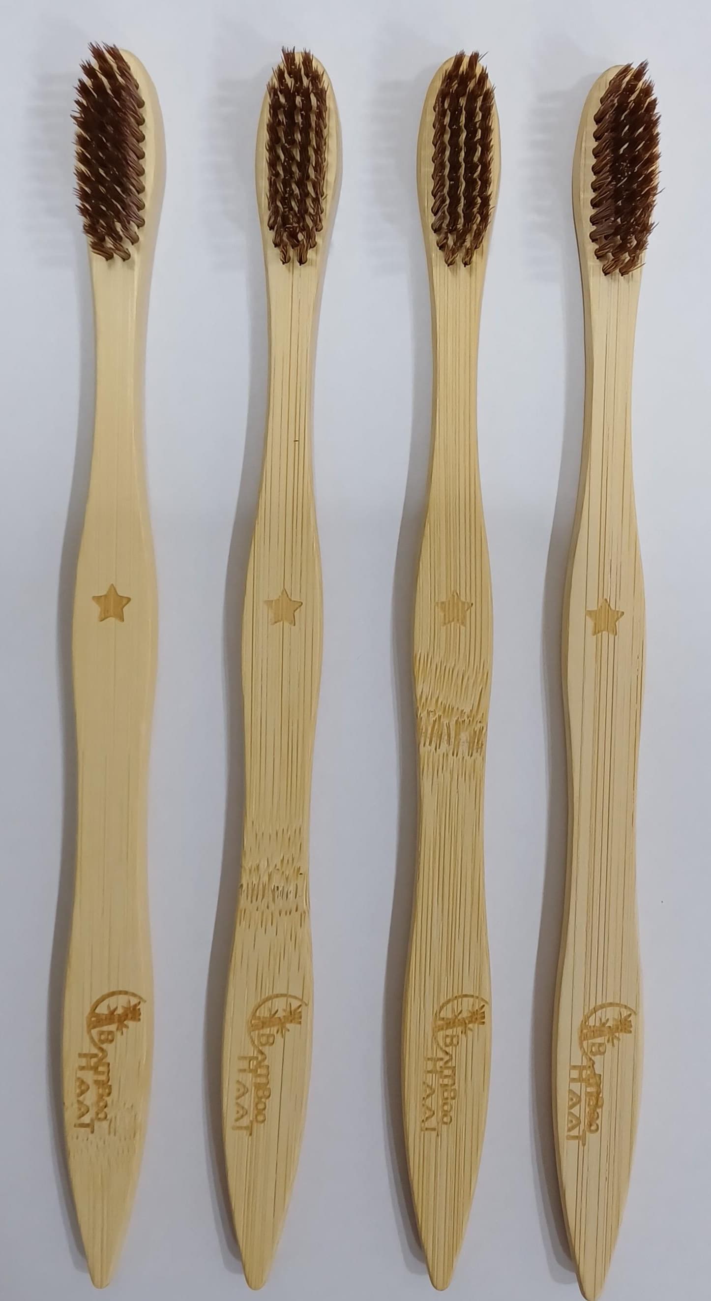 Bamboo Haat Bamboo Toothbrush with Clove infused bristles - Pack of 4