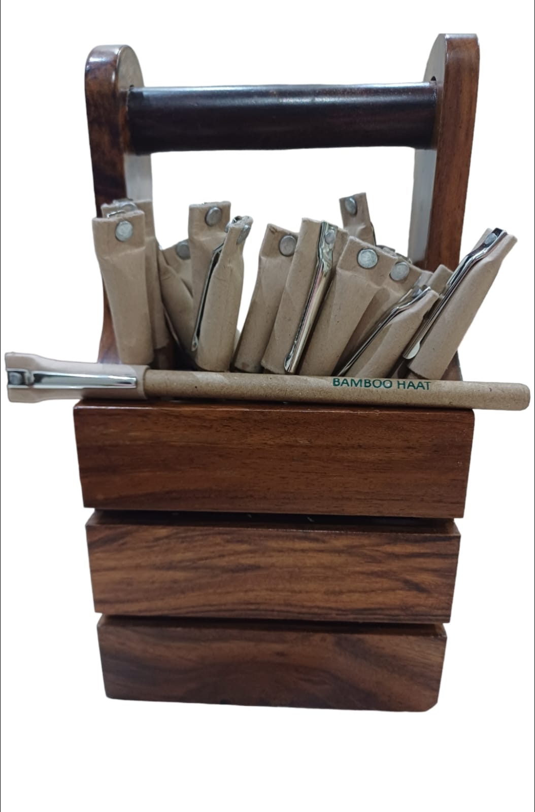 Bamboo Haat Kraft Paper Pen with Clip
