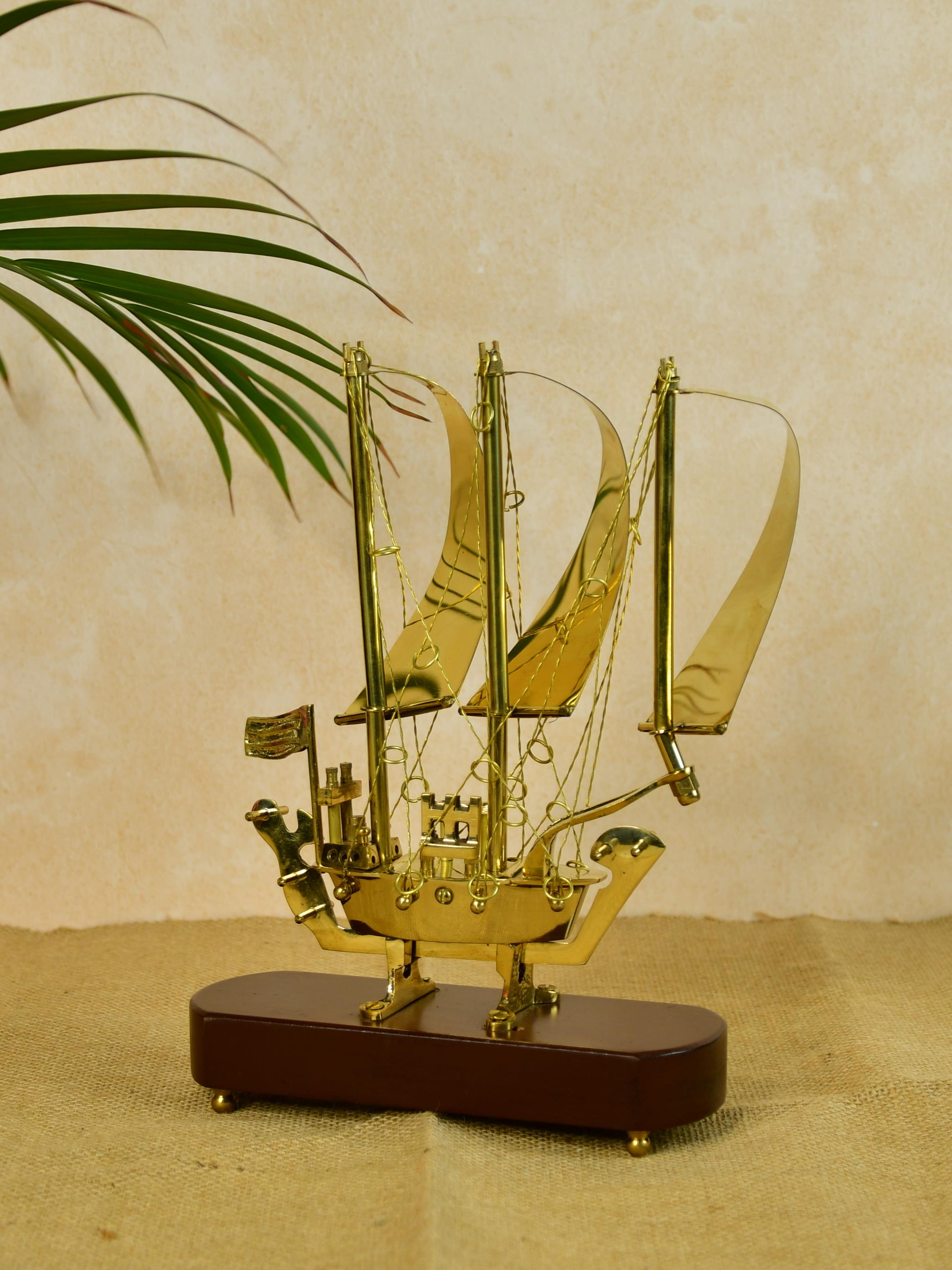 Sowpeace Brass Ship Decor