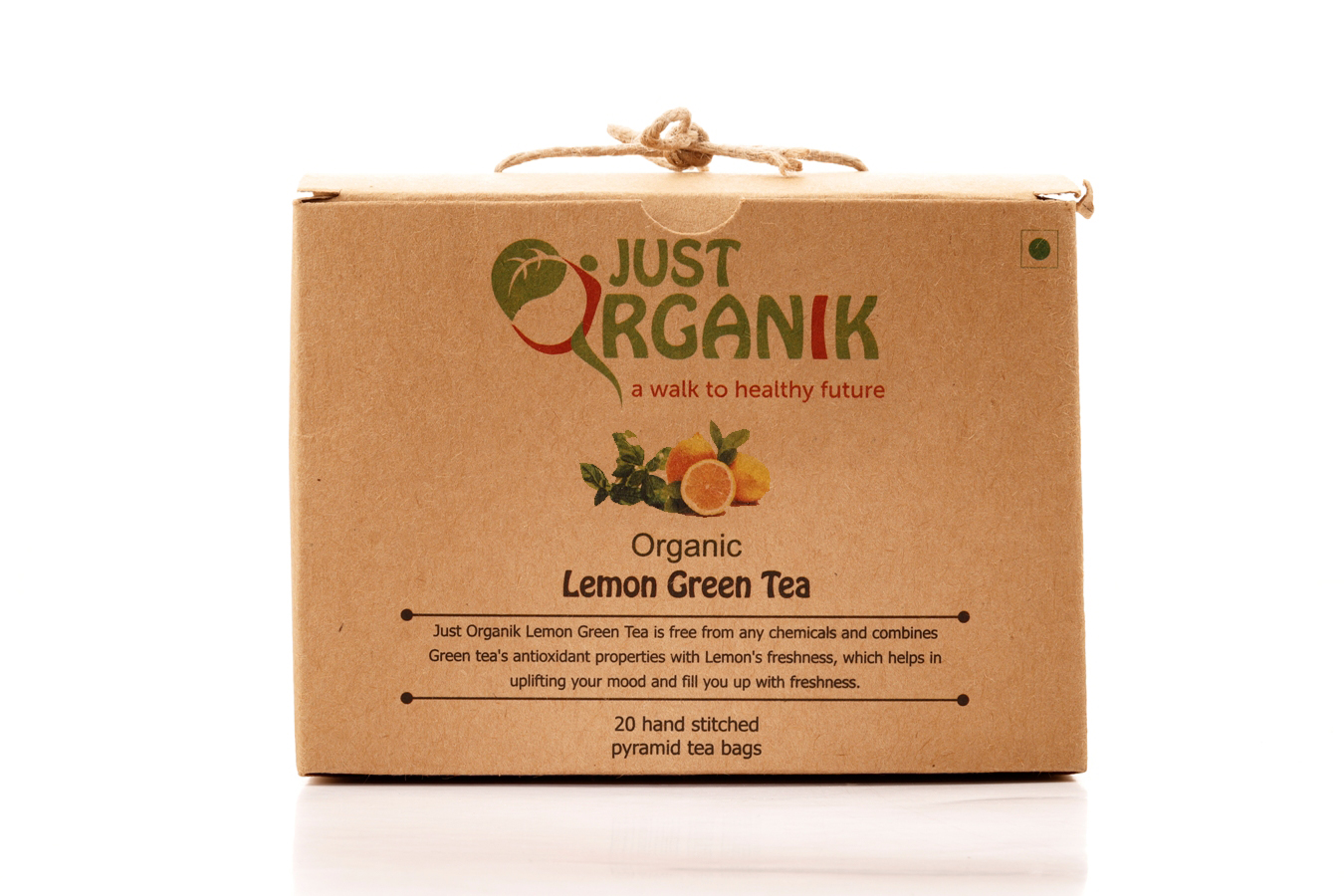 Just Organik Organic Lemon Green Tea 20 TEA BAGS