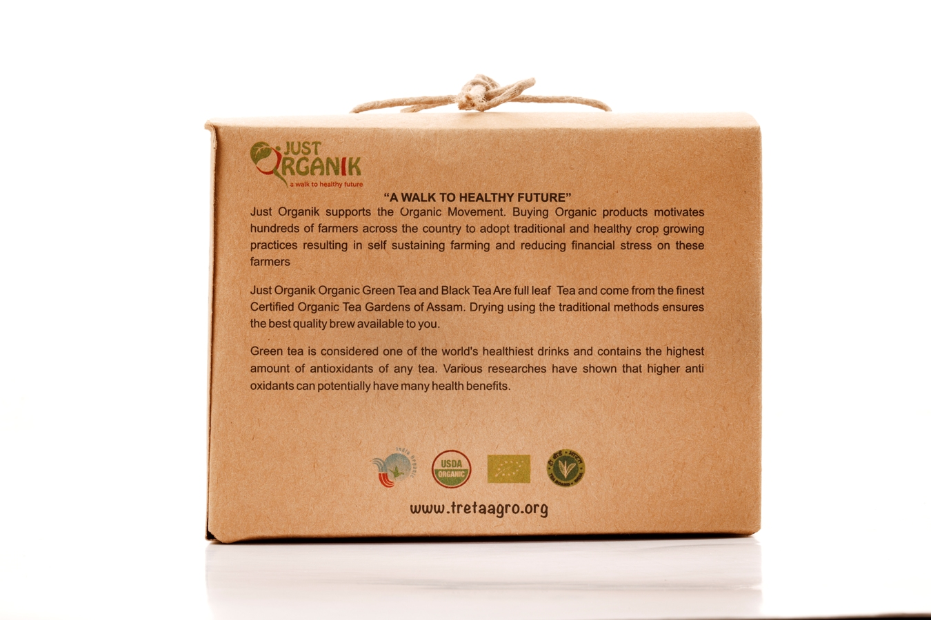 Just Organik Organic Lemon Green Tea 20 TEA BAGS