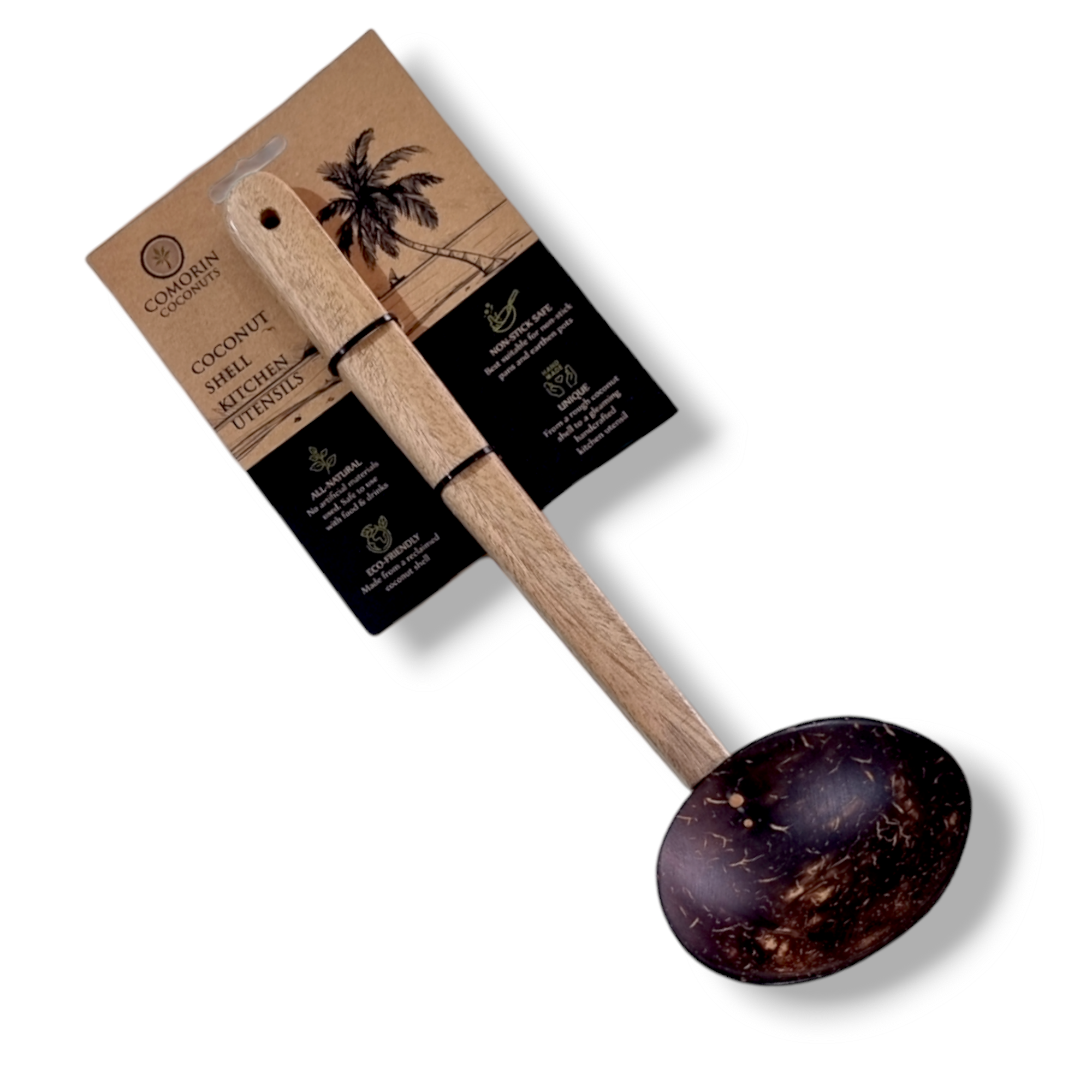 Comorin Coconuts Serving Ladle - Large (Mahogany handle | Copper joints)