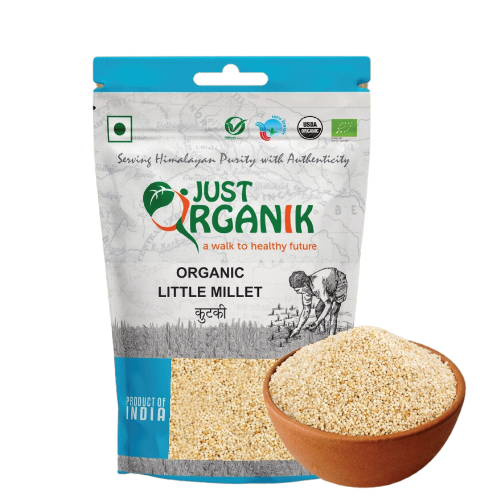 Just Organik Organic Little Millet 1kg (pack of 2, 2x500g)