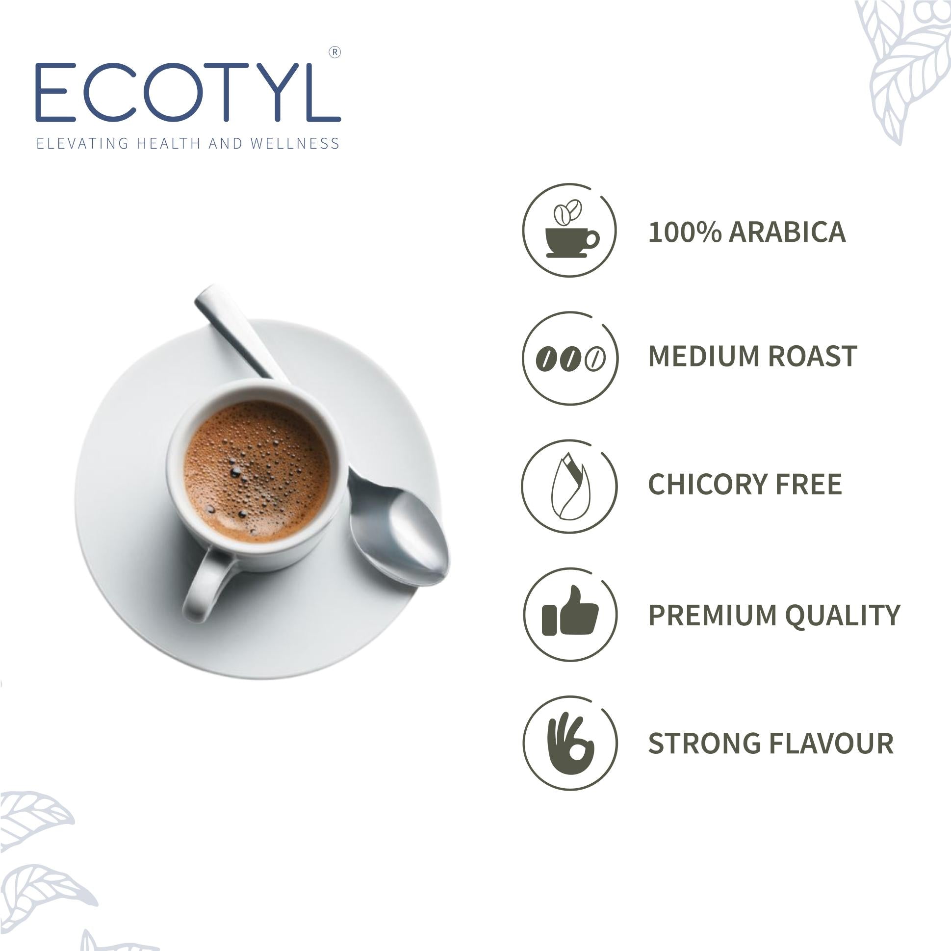 Ecotyl Coffee Powder | 100% Arabica | Strong Flavour & Rich Aroma | 200g