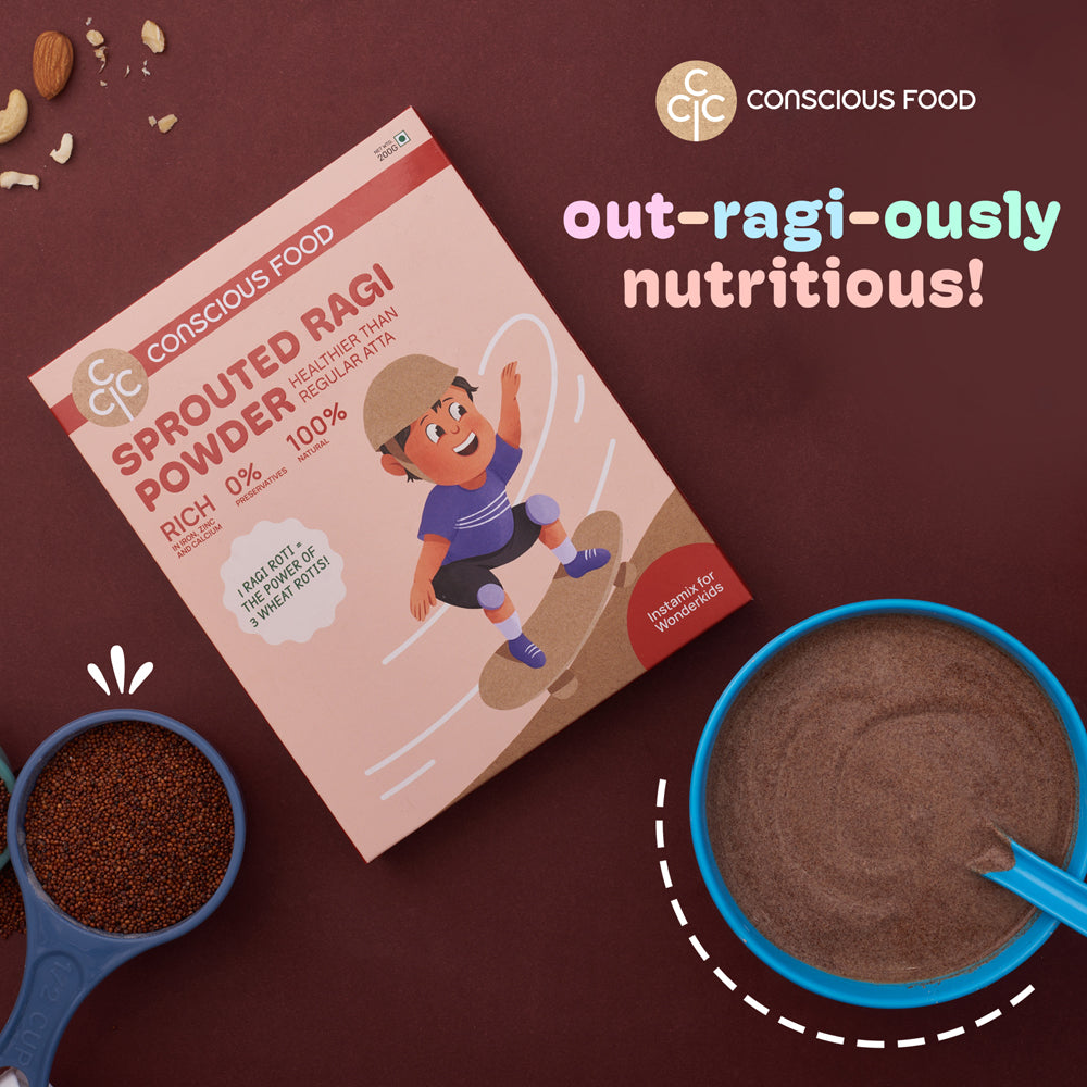 Conscious Food Sprouted Ragi Powder 200g