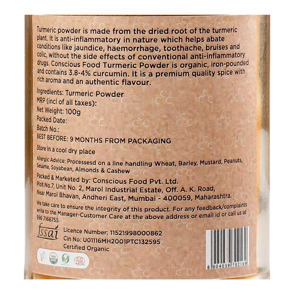 Conscious Food High Curcumin Turmeric Powder 100g