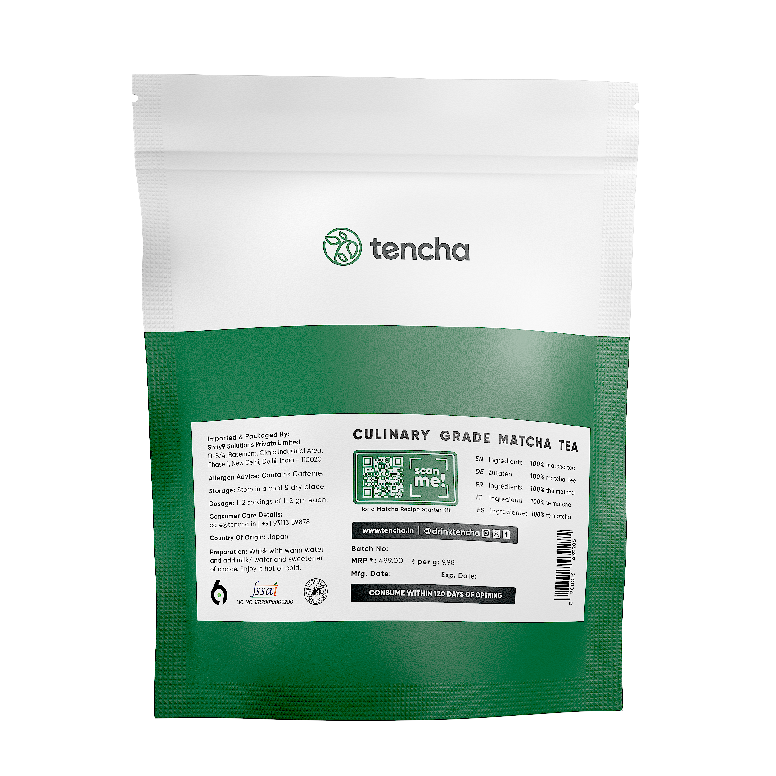 Tencha Matcha Tea, 50 Servings, 50 GM