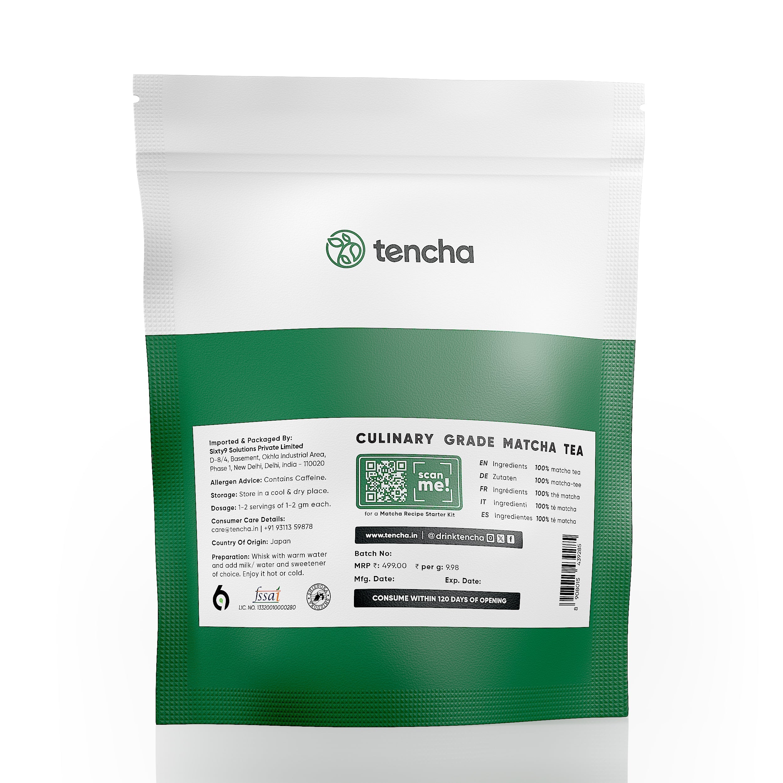 Tencha Matcha Tea, 50 Servings, 50 GM