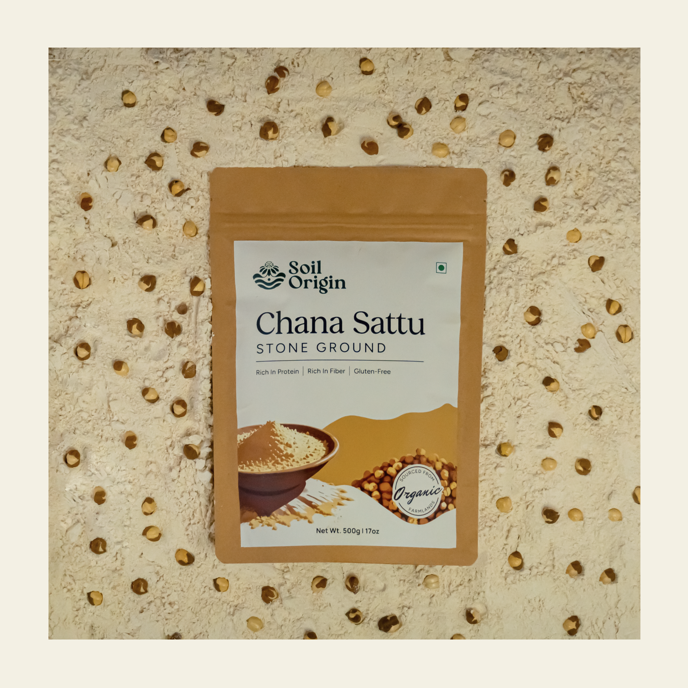 Soil Origin Chana Sattu (Stone Ground) - 500 Gm