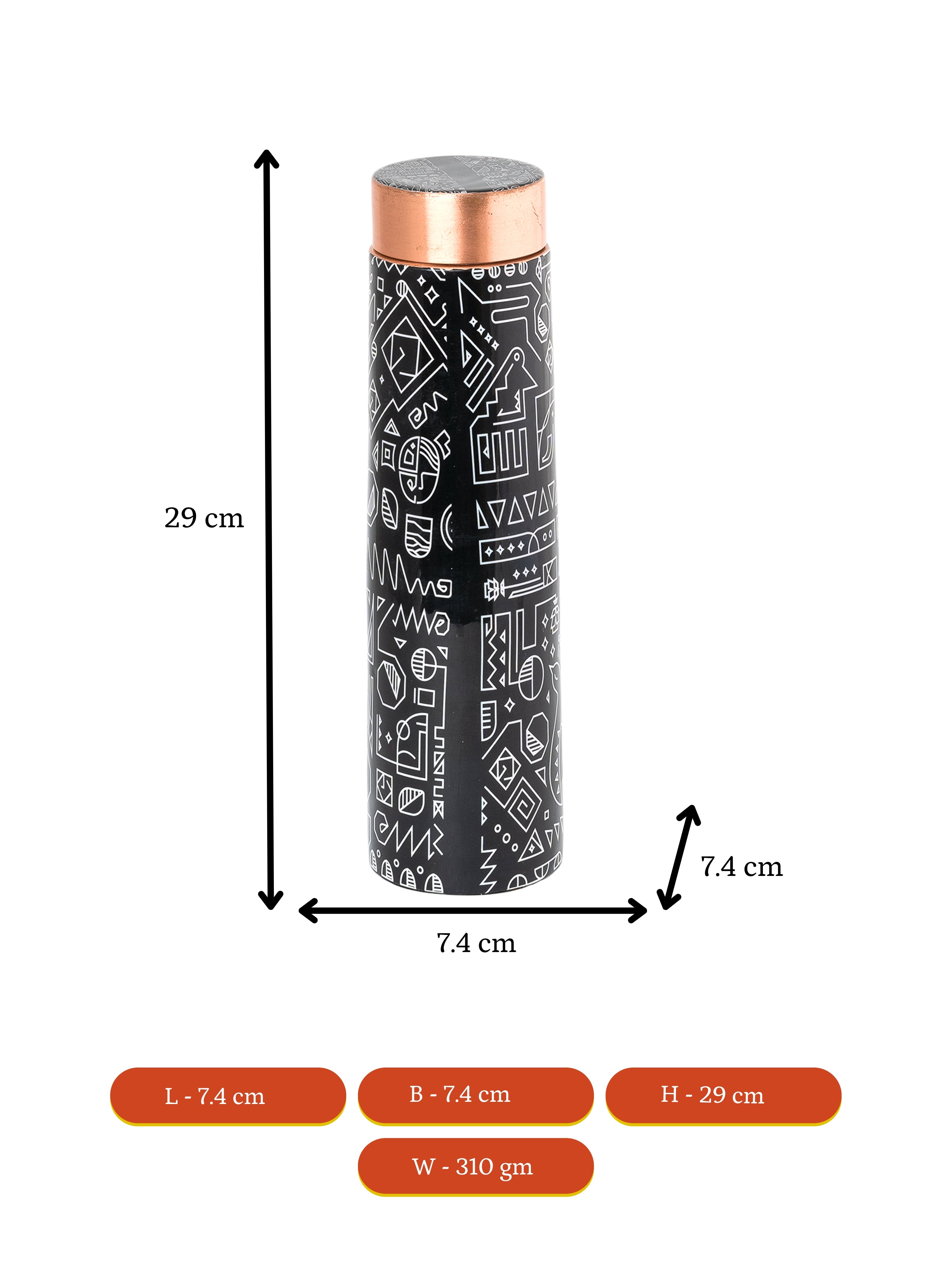 Sowpeace Handpainted bottle showcasing indigenous artforms