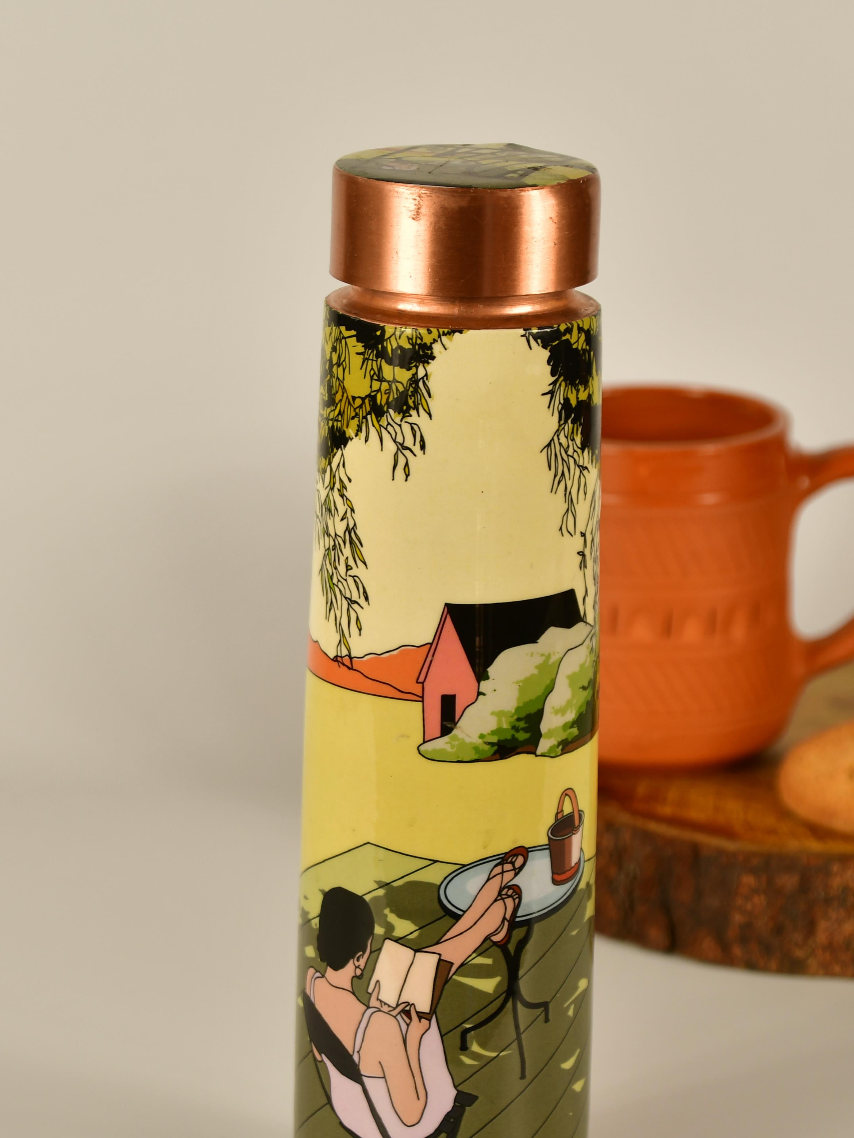 Sowpeace Outdoor lawn-inspired stylish copper bottle