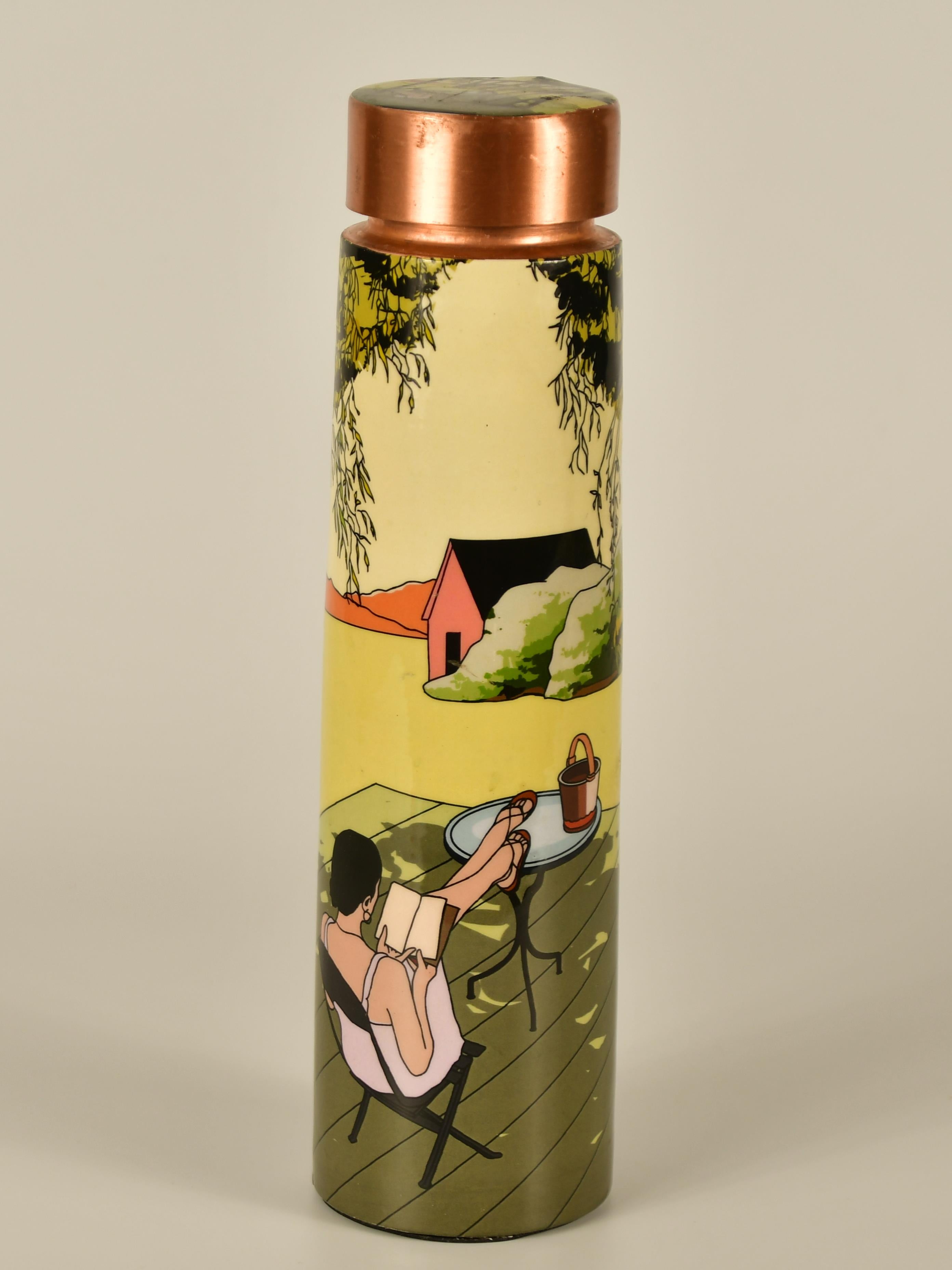 Sowpeace Outdoor lawn-inspired stylish copper bottle