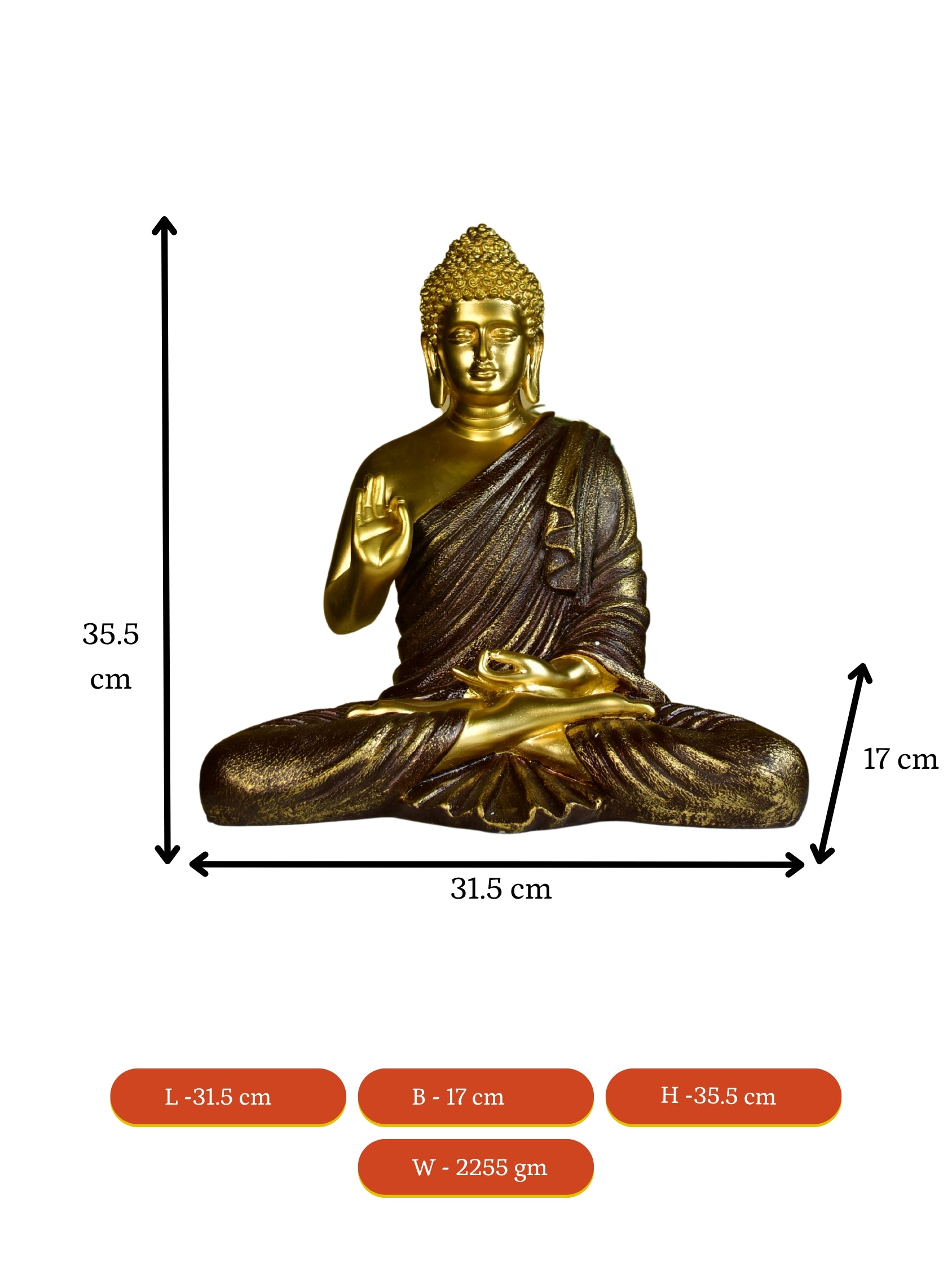 Sowpeace Resin Buddha Decor
