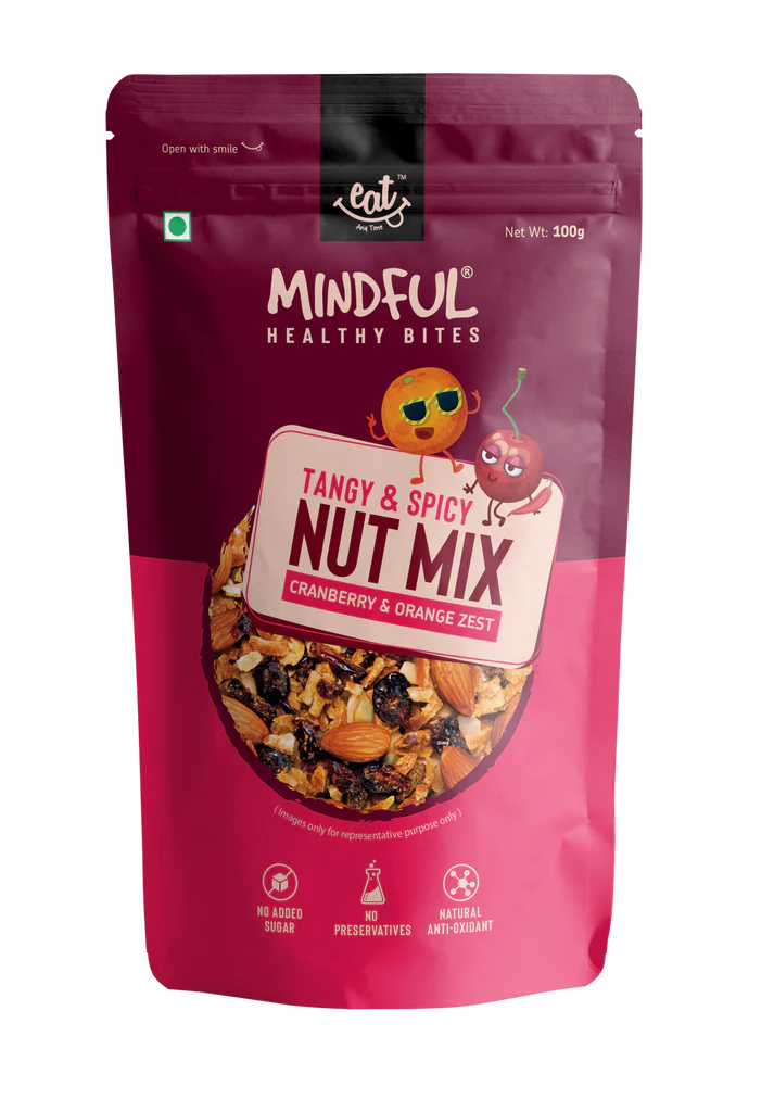 EAT Anytime Healthy Trail Mix with Cranberries & Orange Zest - Dry Fruit, Tropical Fruits & Nuts, 200g