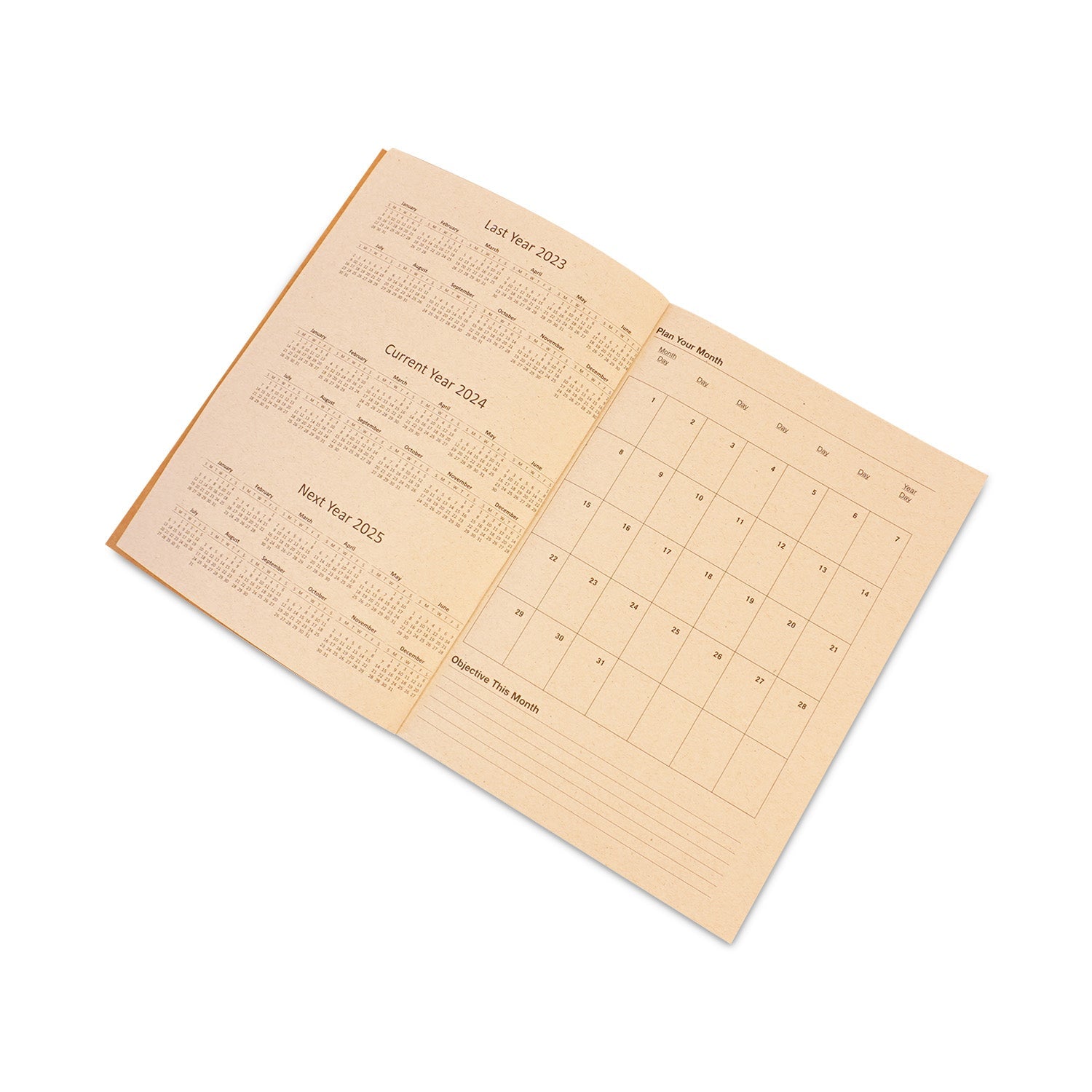 Packmate Daily planner | Diary 2024 task diary Yearly Month, Weekly daily goals Planner, Time Organizer | Made Using 100% Recycled Paper - 314 pages