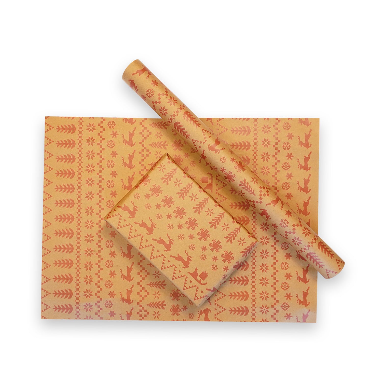 PackMate Gift Wrapping Paper | Made Using 100% Recycled Paper - (Pack of 8 Sheets)