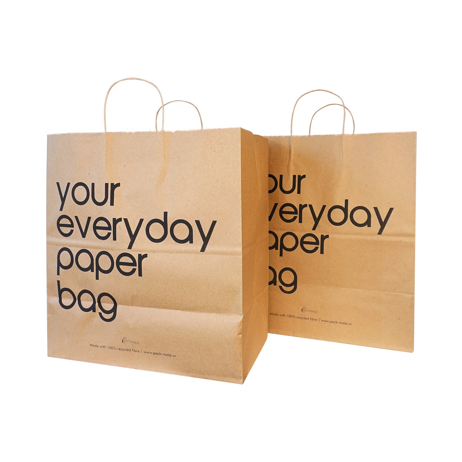 Packmate Thick Paper Carry Bag (Brown) - Pack of 5 Paper Bag | Gift Bags For Return Gifts | Paper Bags For Gifting | Return Gift Bags | For Birthday, Anniversary, Party, Diwali, Festival, New Year | Made Using 100% Recycled Paper Visit the PackMate Store"