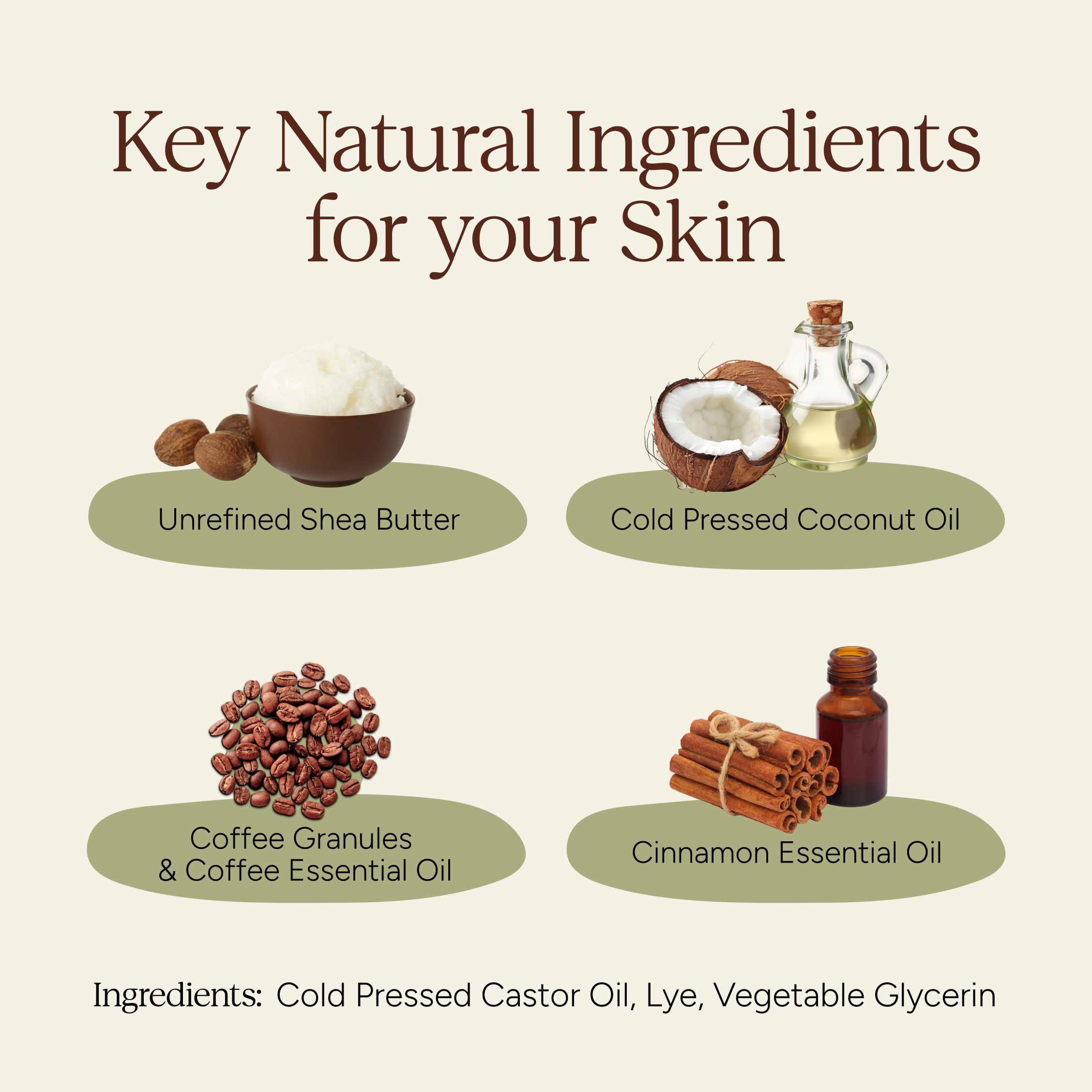 Soil Origin Dark Coffee and Cinnamon Body Soap With Shea Butter - 100 Gm