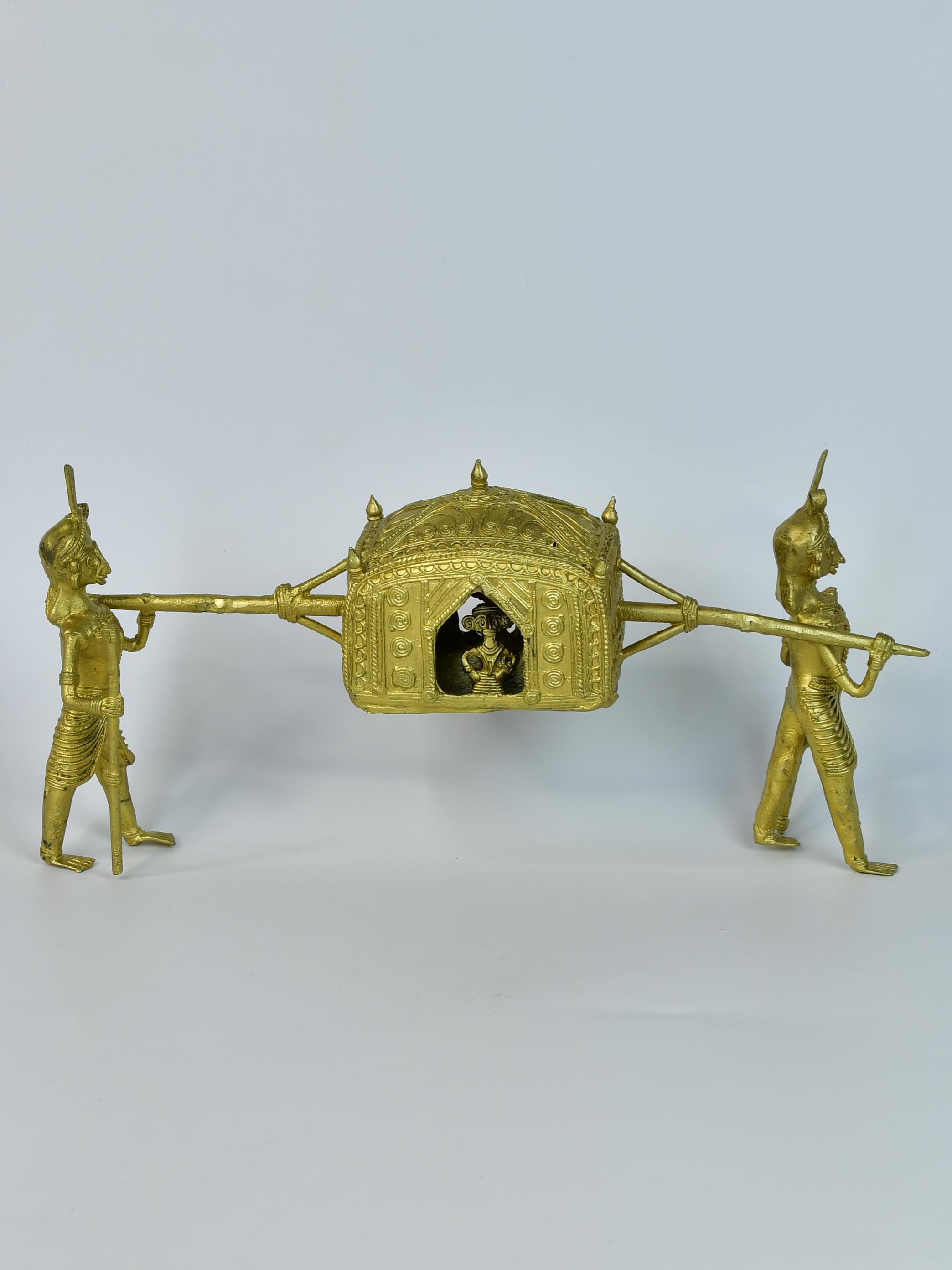 Sowpeace Brass Dhokra Art Wedding Palki: Elite Décor