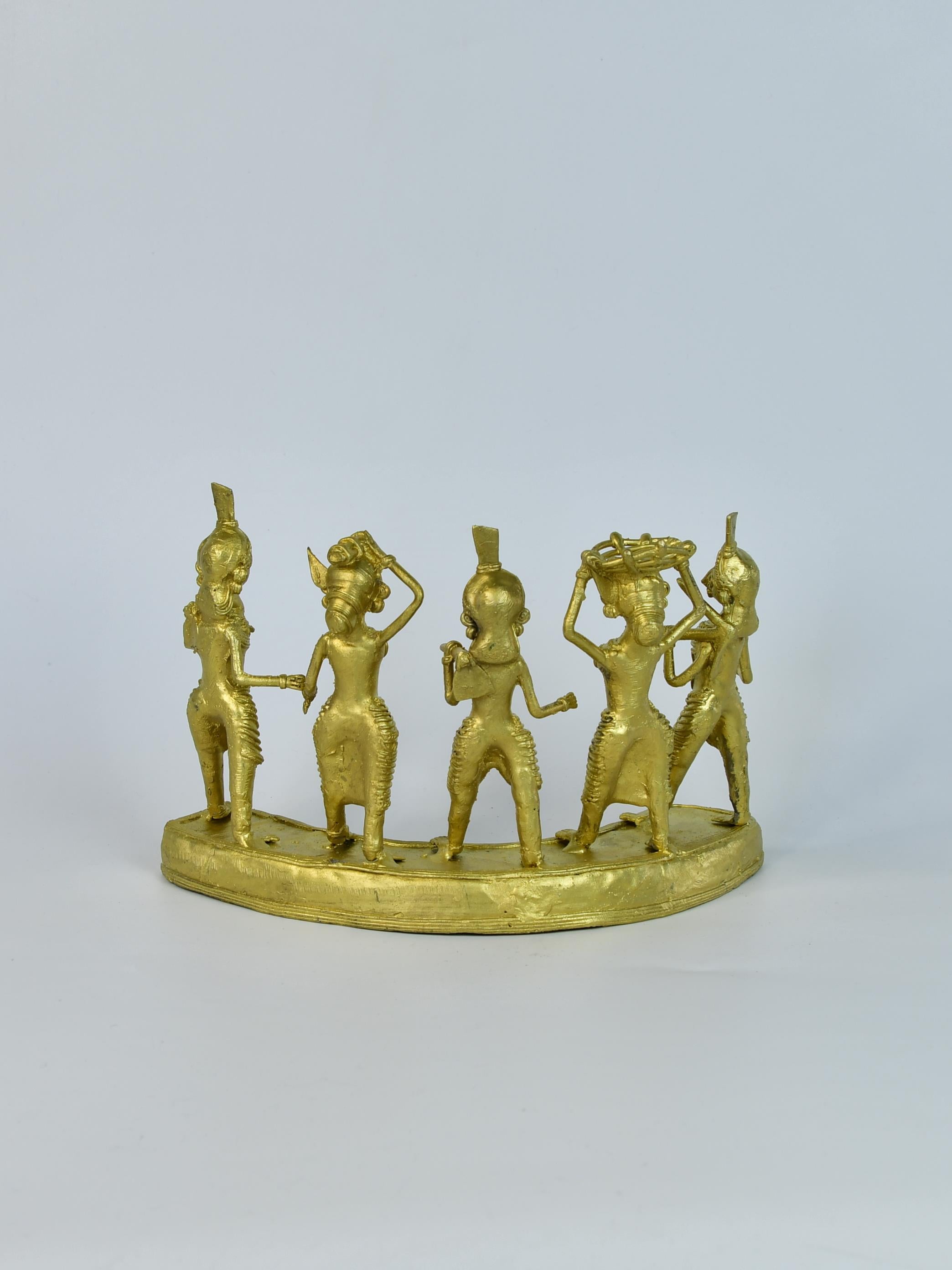 Sowpeace Exquisite Brass Dhokra Art Farmers Set: Premium Decor