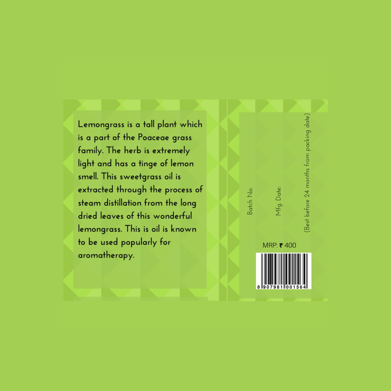 Oilcure Lemon Grass Oil - 30 ml