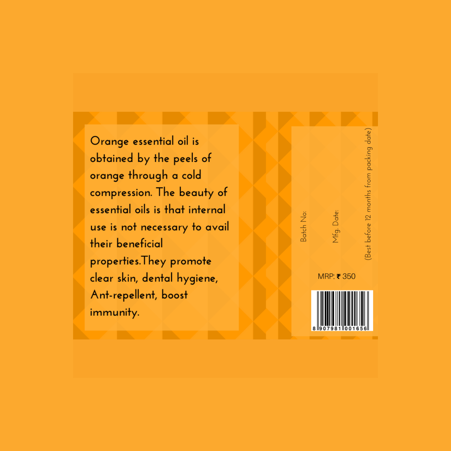 Oilcure Orange Essential Oil - 30 ml