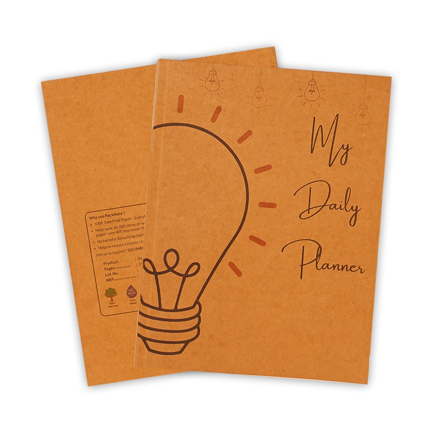 Packmate Daily planner | Diary 2024 task diary Yearly Month, Weekly daily goals Planner, Time Organizer | Made Using 100% Recycled Paper - 314 pages