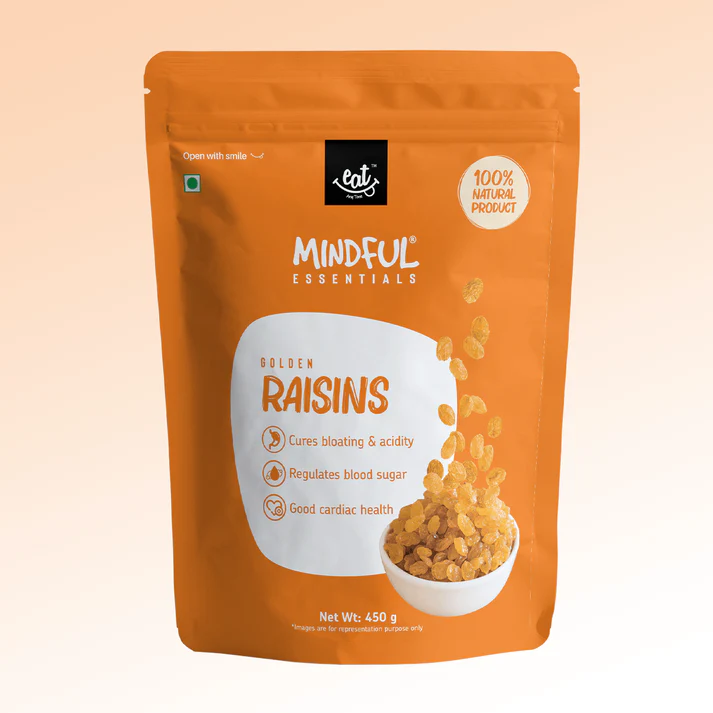 EAT Anytime Mindful Premium Seedless Golden Raisins , 450g