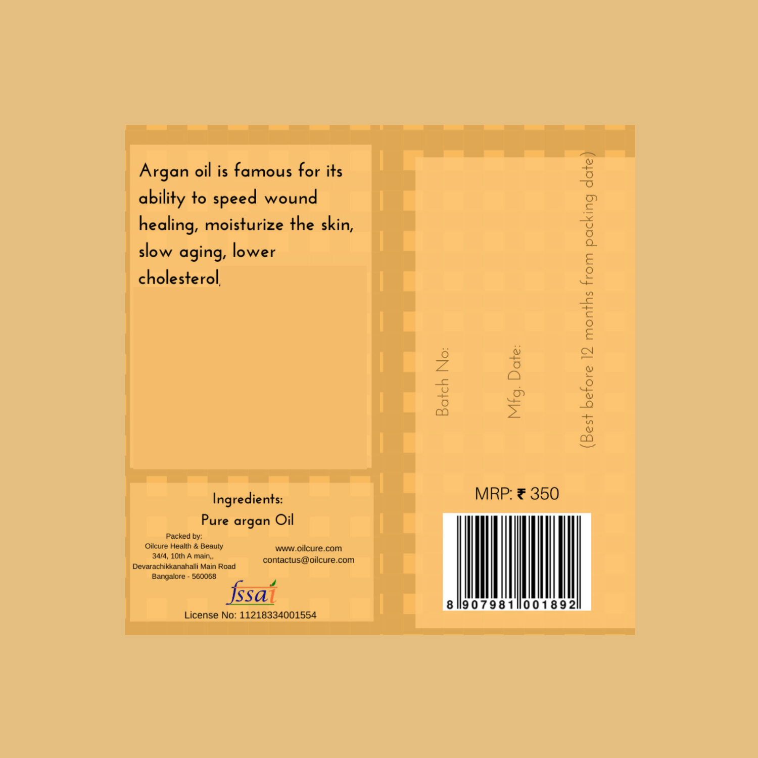 Oilcure Argan Oil- 30 ml