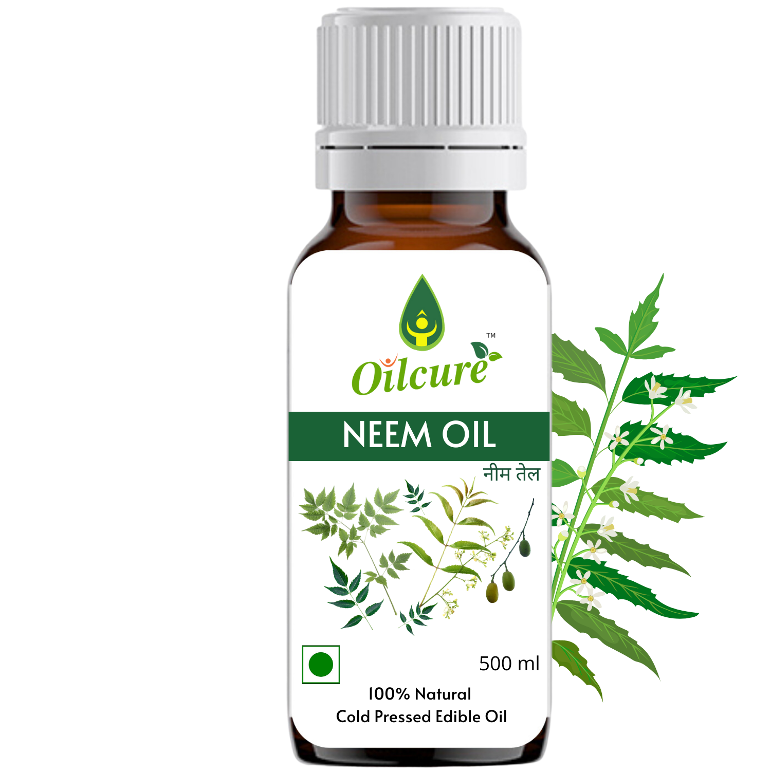 Oilcure Neem Oil Cold Pressed- 500 ml