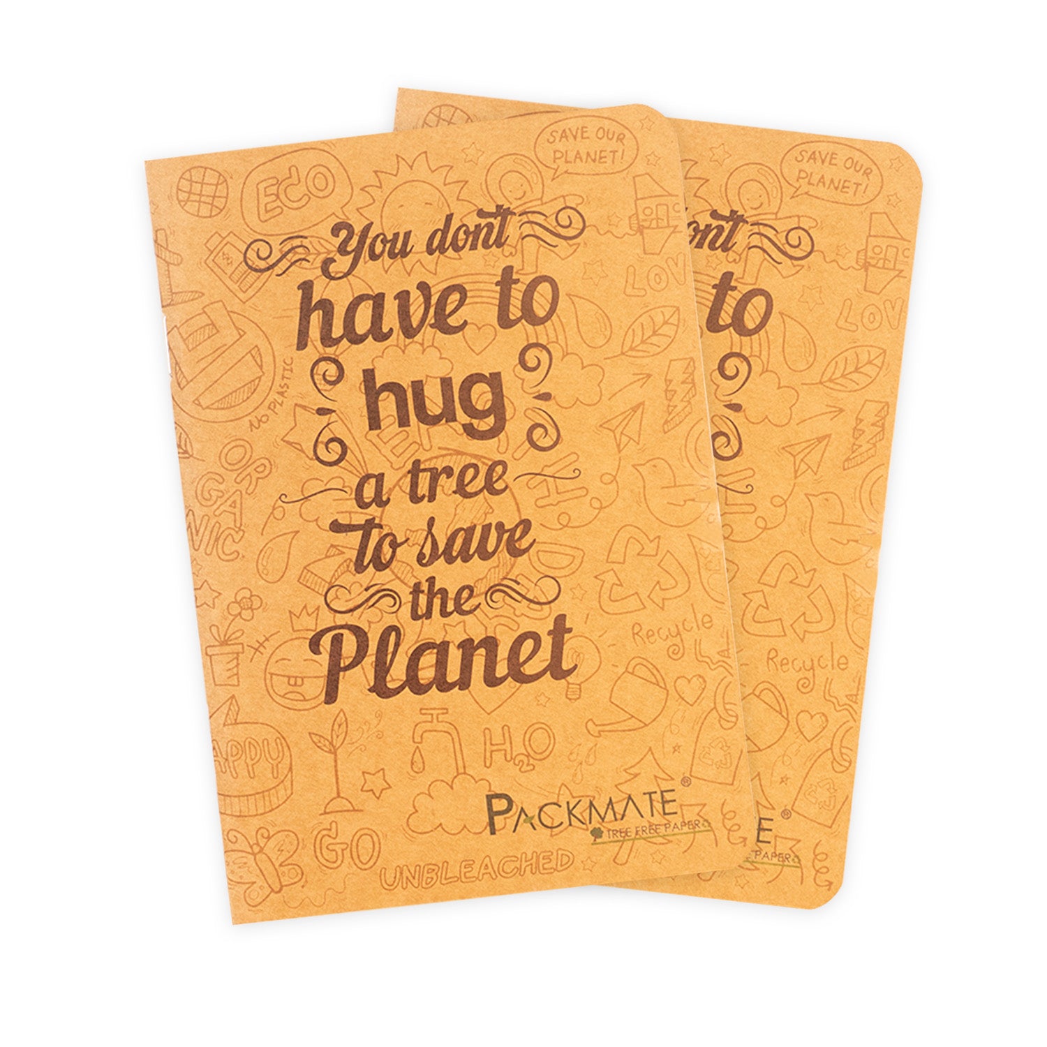 Packmate Notepad | Made Using 100% Recycled Paper | 100 pages per Note pad ( cover design: You don’t have to hug a tree)