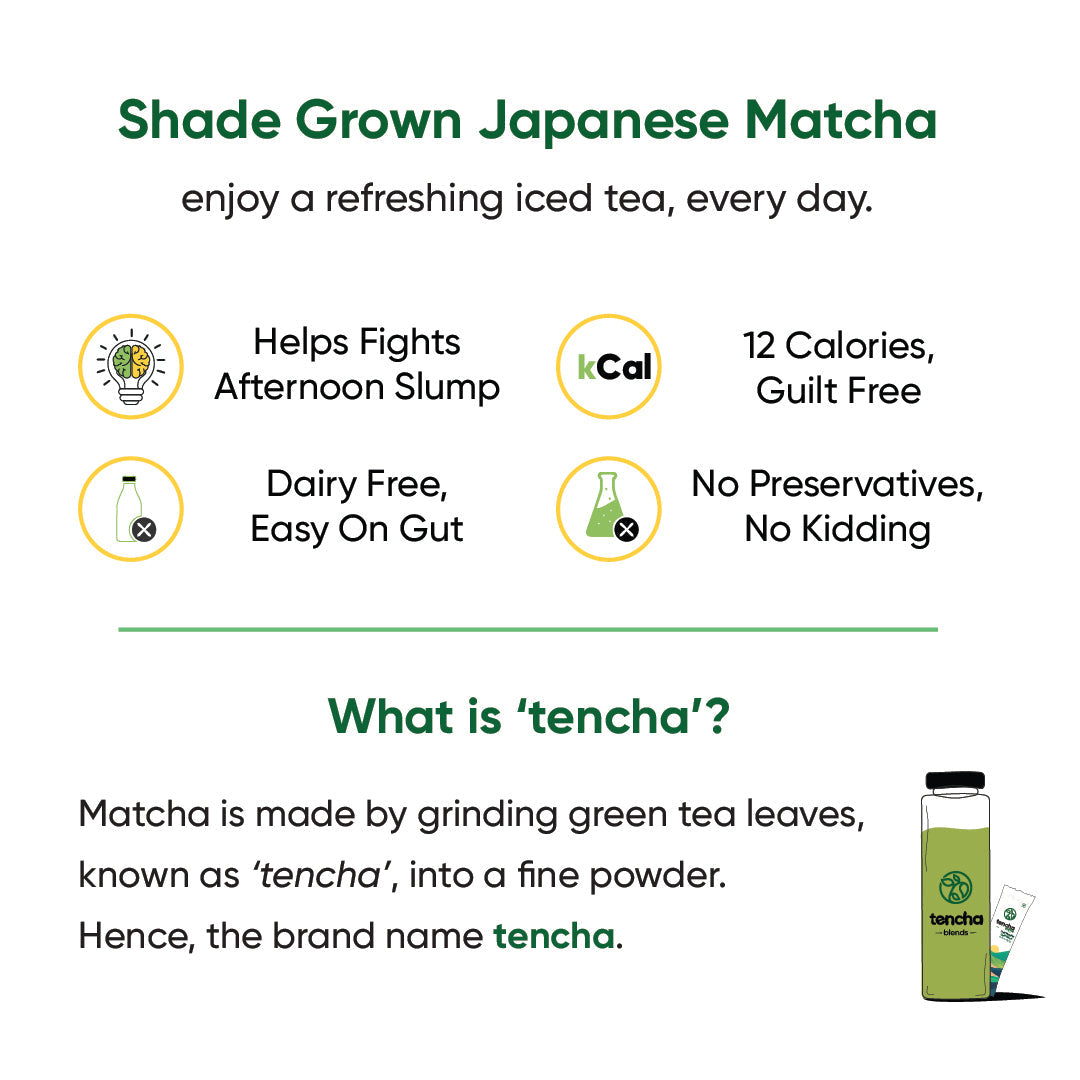 Tencha Iced Matcha Energy Drink, 30 Servings Jar, 180 GM