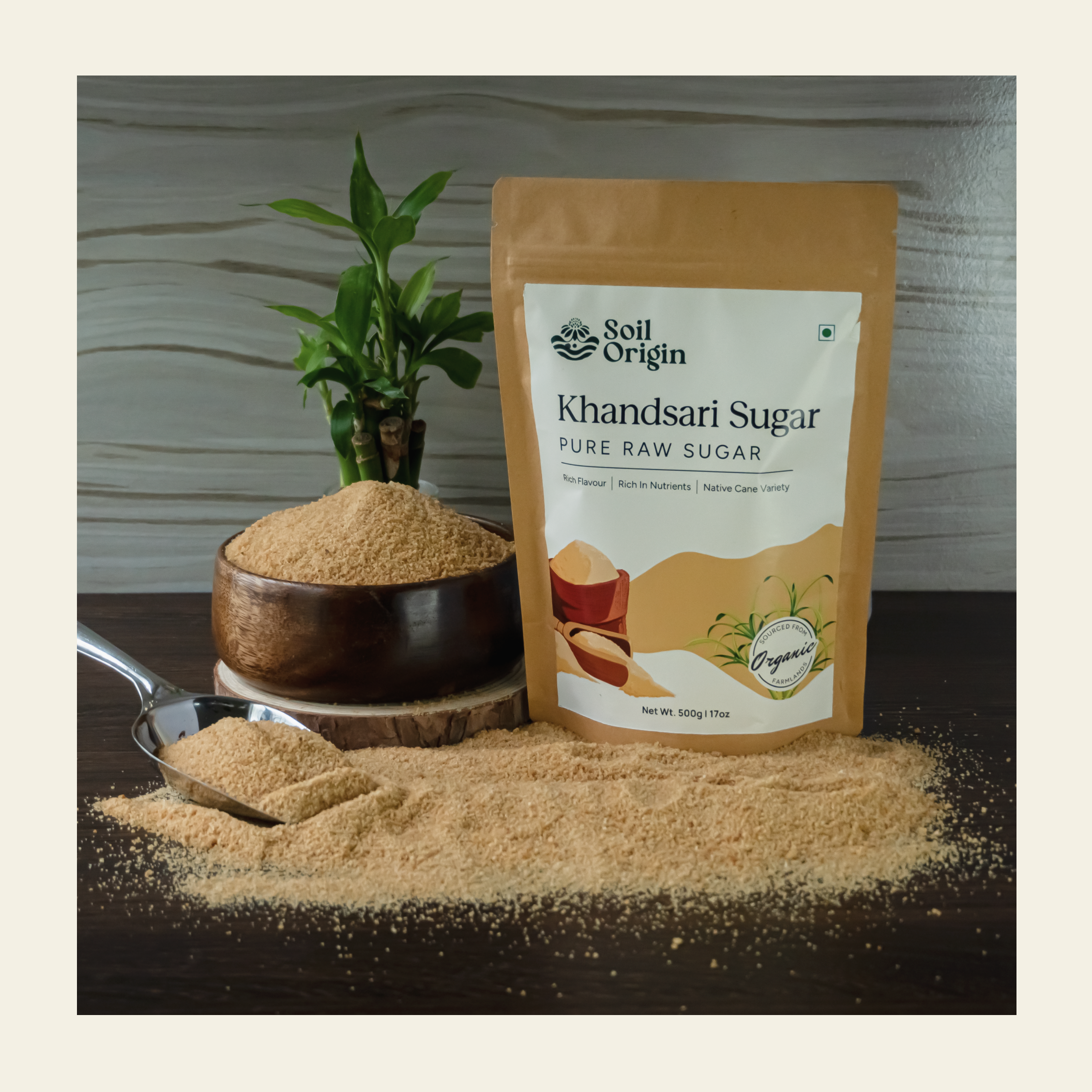 Soil Origin Khandsari Sugar (Raw Sugar) - 500 Gm