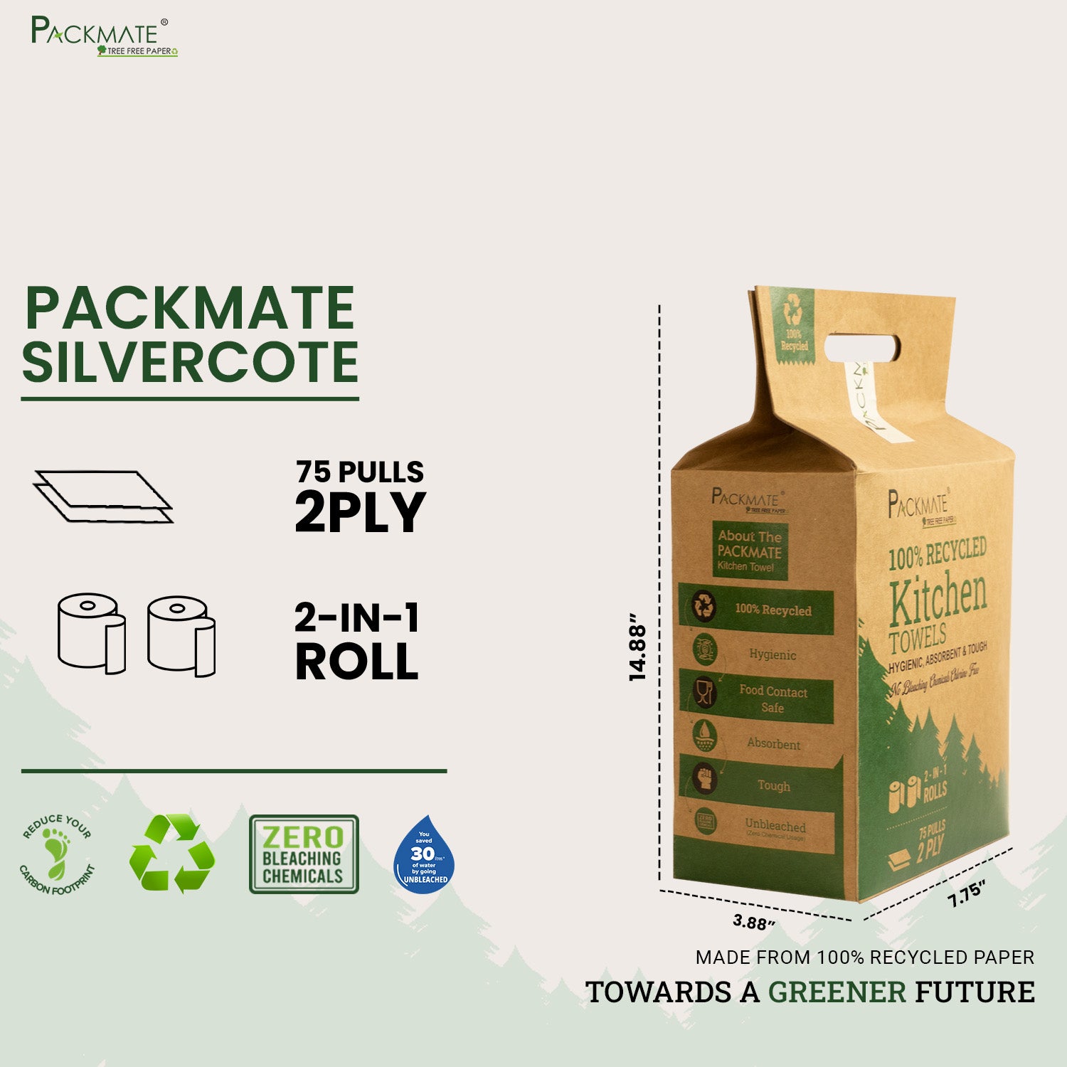 Packmate Kitchen Towels | Made From 100% Recycled Paper