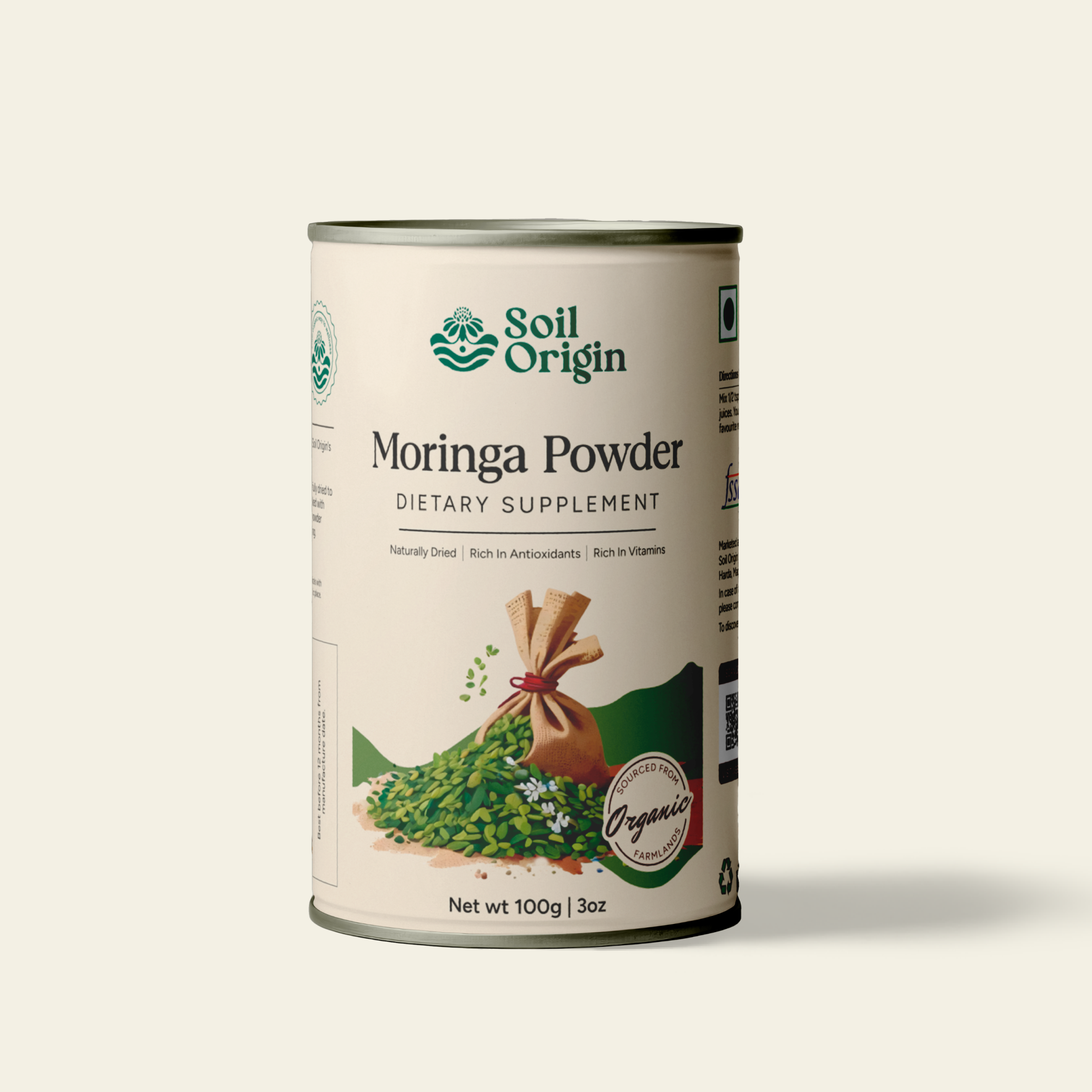 Soil Origin Moringa Powder - 100 Gm