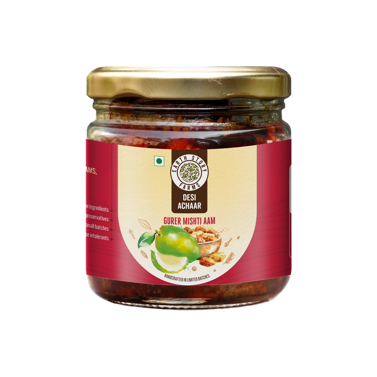 Earth Story Farms The Indulgence Box - Pickle Edit Meethi Ber,Meethi Imli, Aam Gur,Meetha Nimnoo 4 x 100 g