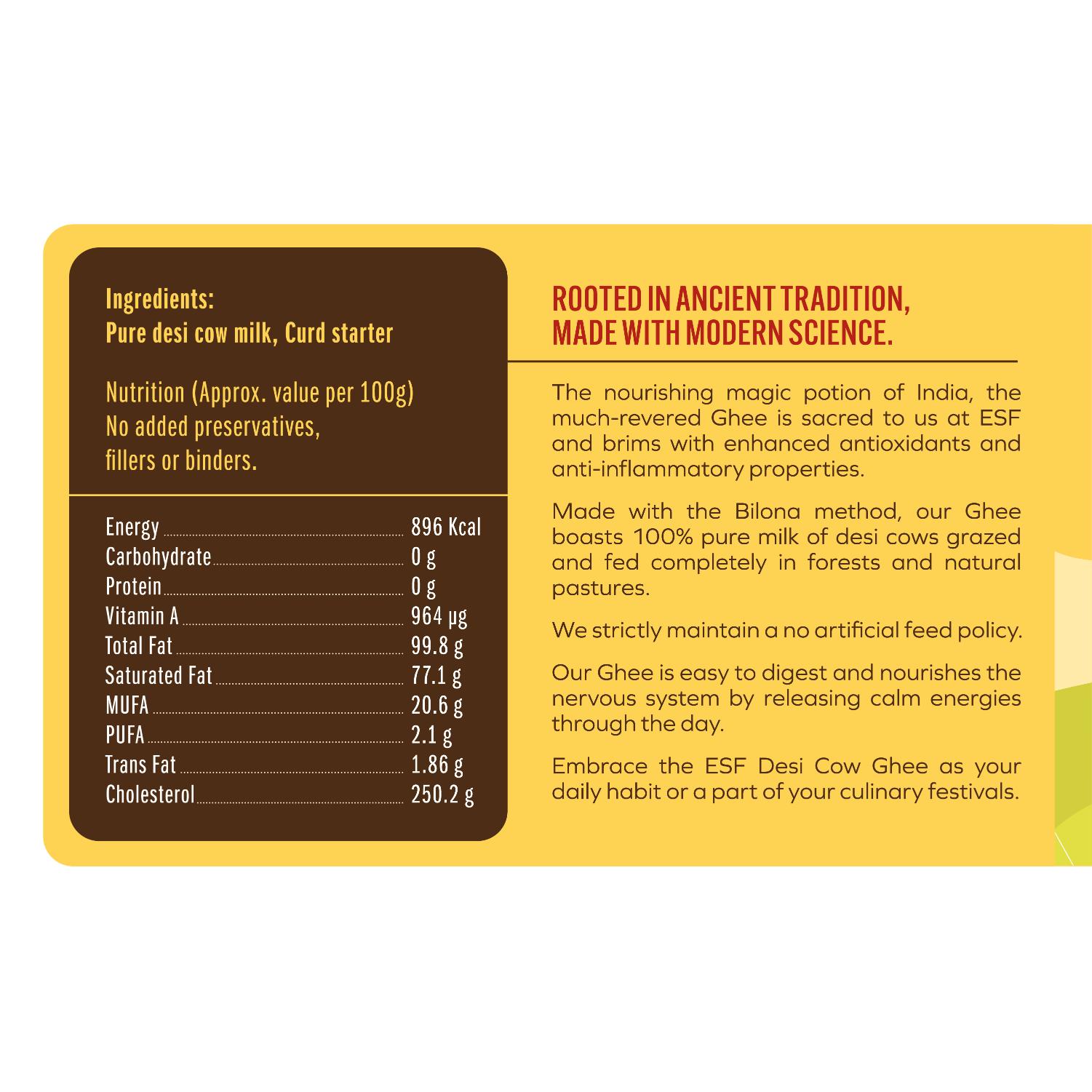 Earth Story Farms Desi Cow Ghee 250 g